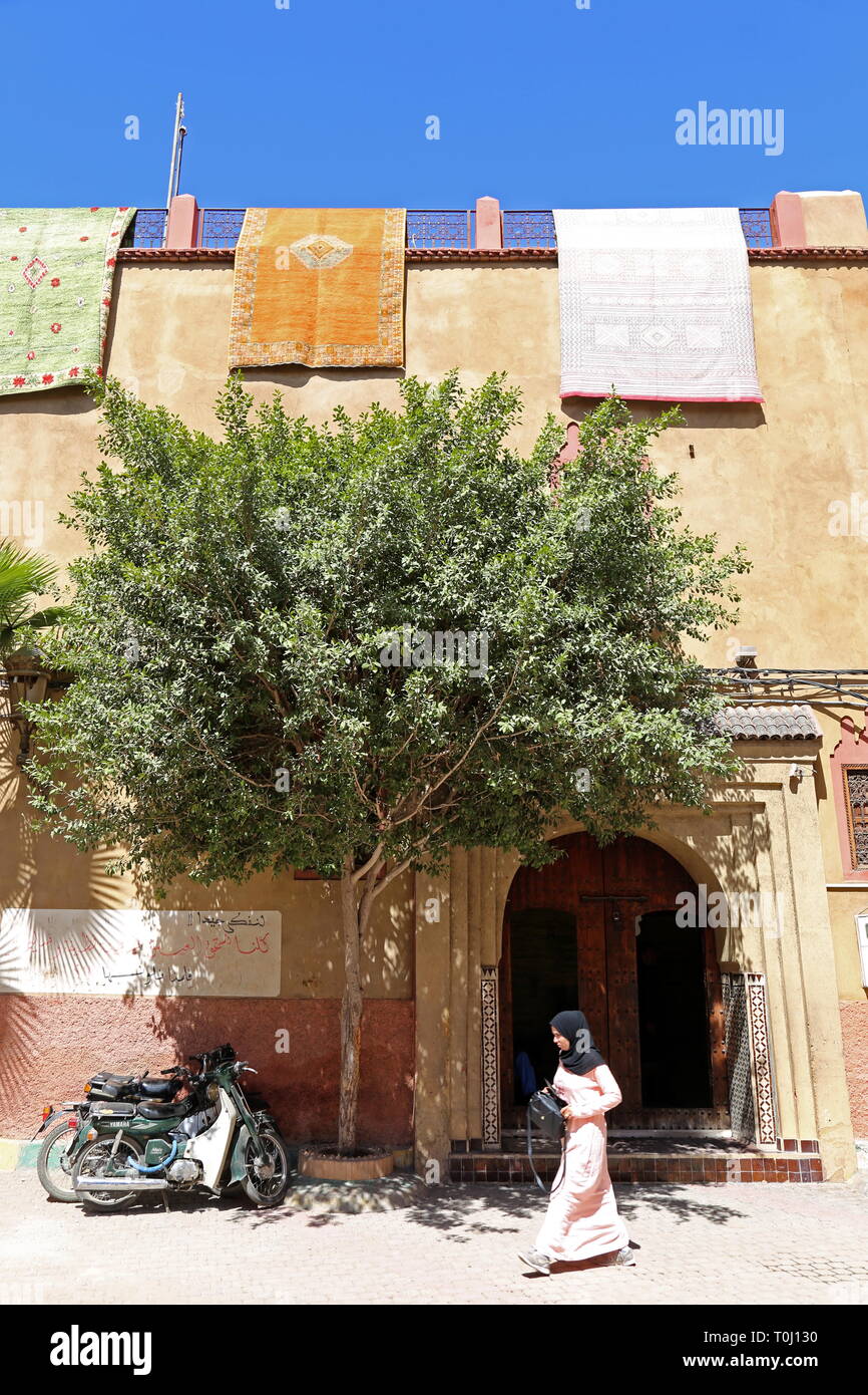 Les Nomades de Marrakech boutique de tapis, Derb Zaouiat Lahdar, Medina, Marrakech, Marrakesh-Safi région, le Maroc, l'Afrique du Nord Banque D'Images