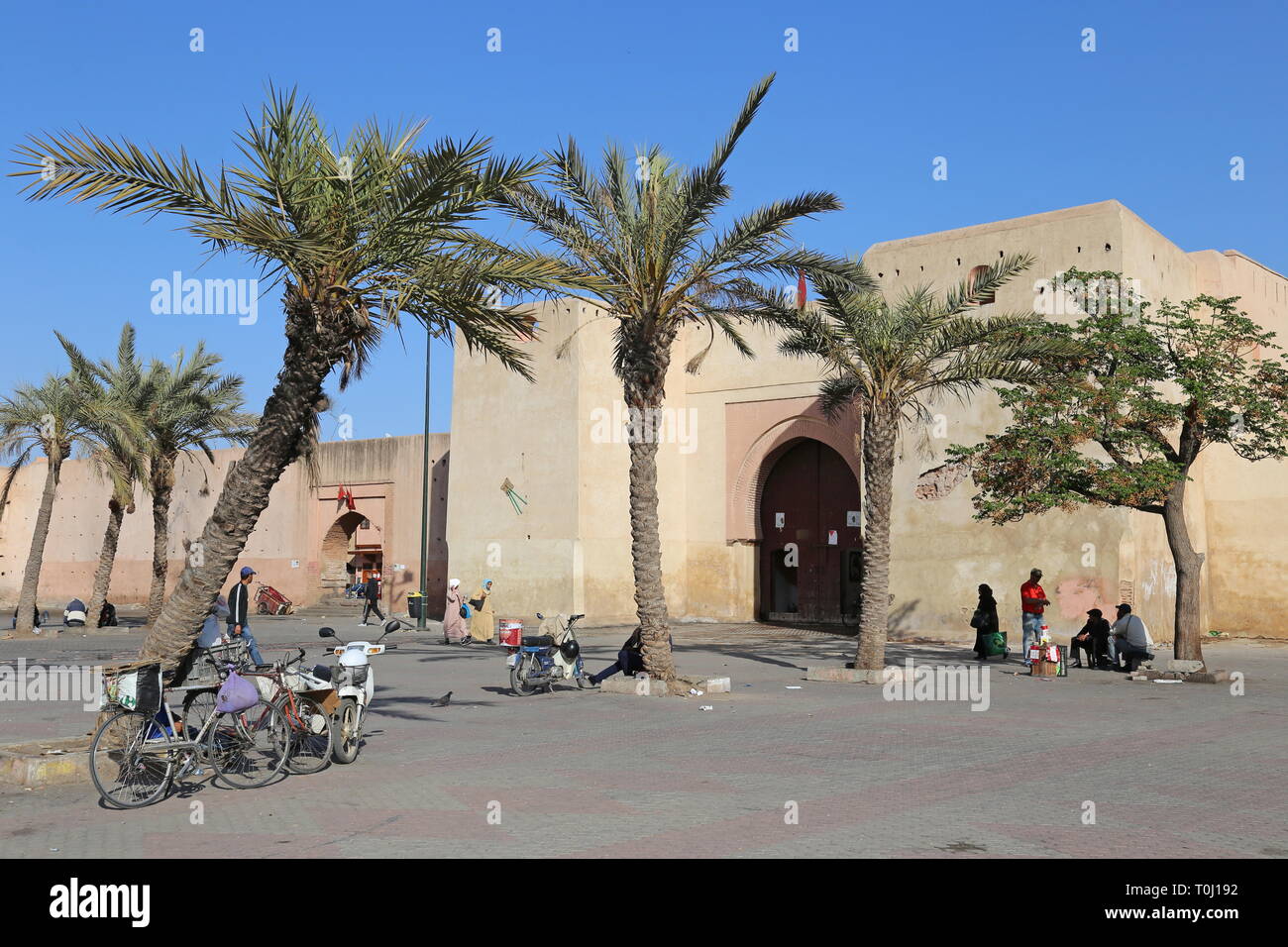 Bab Doukkala Original, Medina, Marrakech, Marrakesh-Safi région, le Maroc, l'Afrique du Nord Banque D'Images