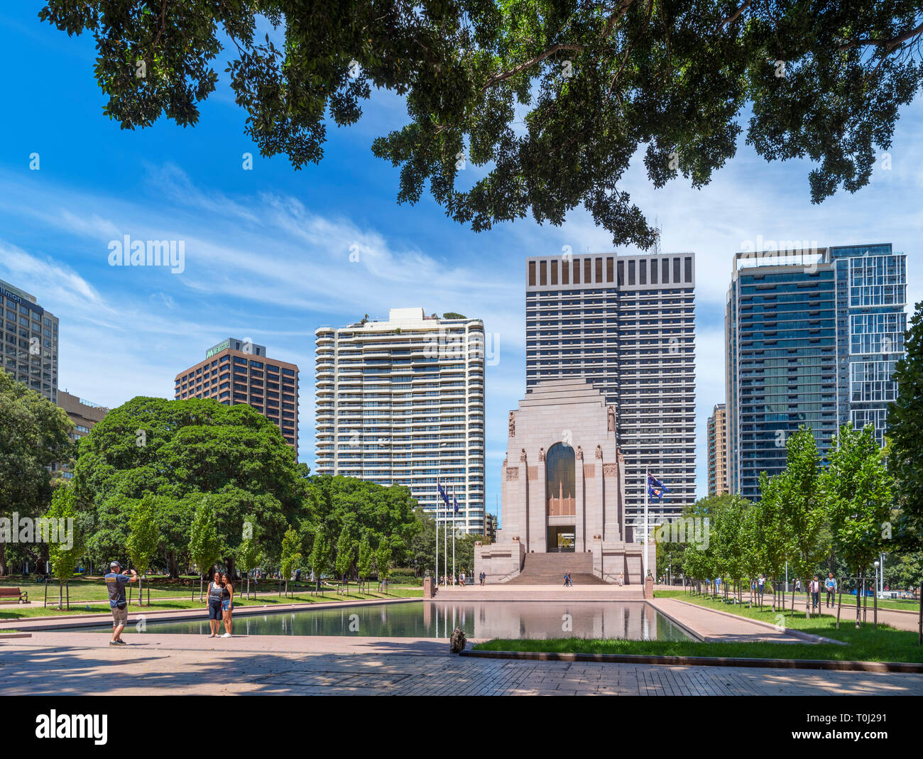 L'Anzac Memorial, Hyde Park, Sydney, Australie Banque D'Images