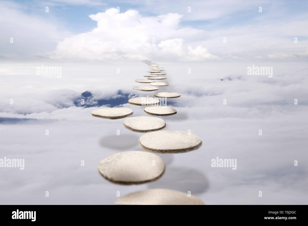 Route et la lumière du soleil sur le fond de l'arrière-plan de réussite Banque D'Images