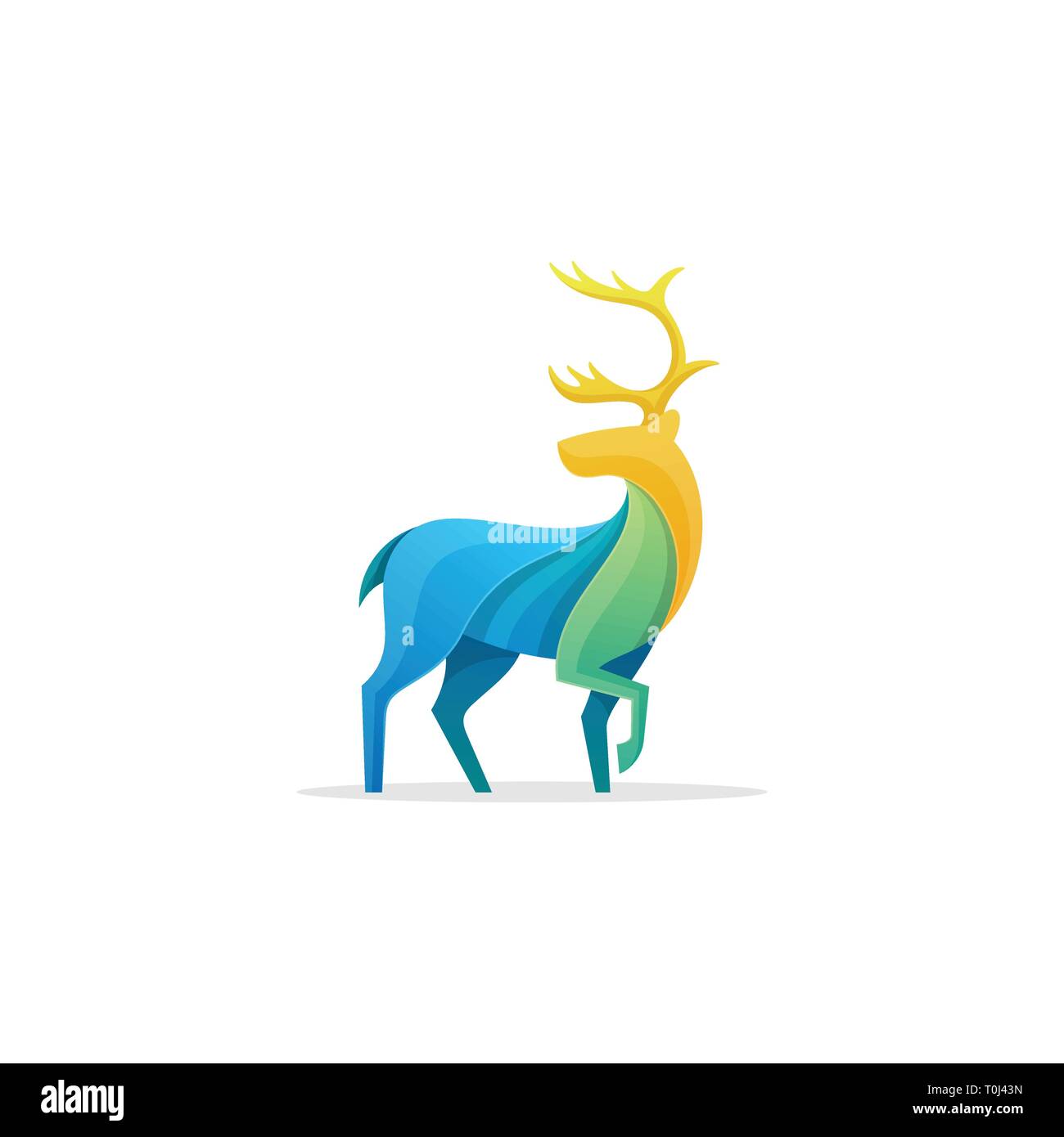 Couleur Caribou Concept illustration vector modèle. Convient pour l'industrie créative, multimédia, animation, formation, boutique, et tout r Illustration de Vecteur