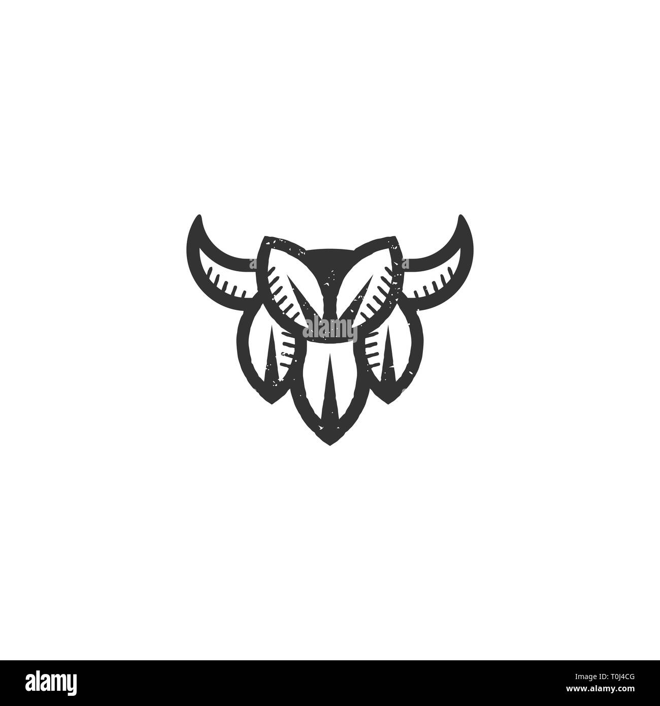 Feuille de vache Concept illustration vector modèle. Convient pour l'industrie créative, multimédia, animation, formation, boutique, et tous les bu Illustration de Vecteur