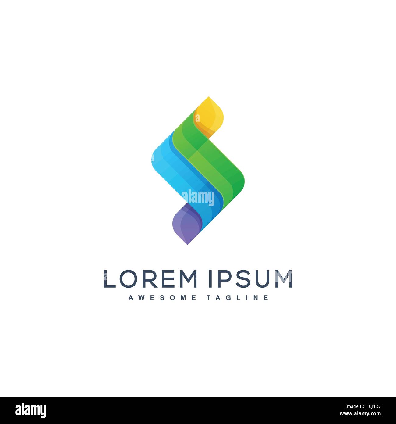 Abstract vector illustration lettre modèle. Convient pour l'industrie créative, multimédia, animation, formation, boutique, et tous les busi Illustration de Vecteur