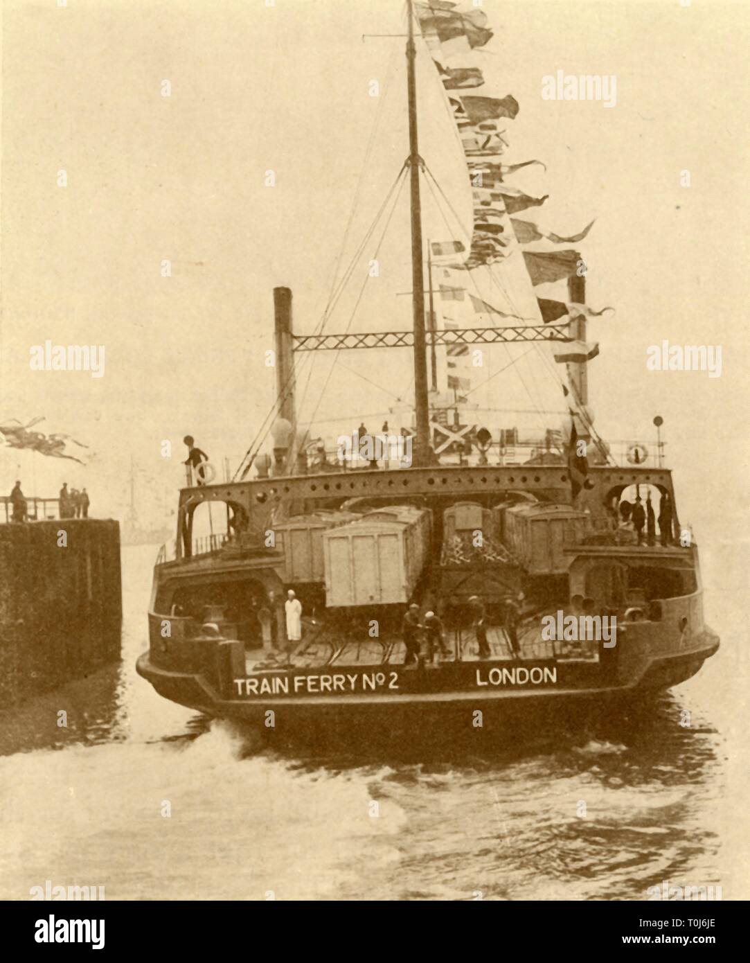 'L'Harwich-Zeebrugge traversier-rail', c1930. Créateur : Inconnu. Banque D'Images