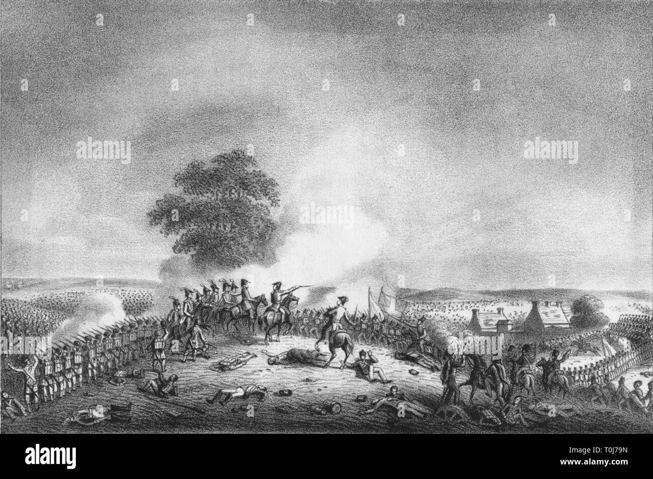 'Vue sur Mont Saint Jean de la bataille de Waterloo...1815', (c1816). Créateur : Inconnu. Banque D'Images
