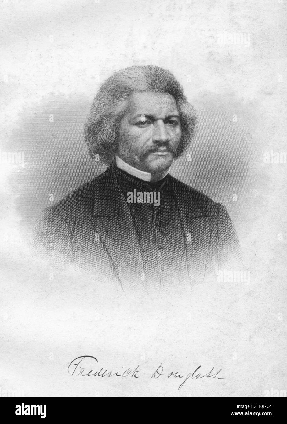 'Frederick Douglass', c1868. Organisateur : Alexander Hay Ritchie. Banque D'Images