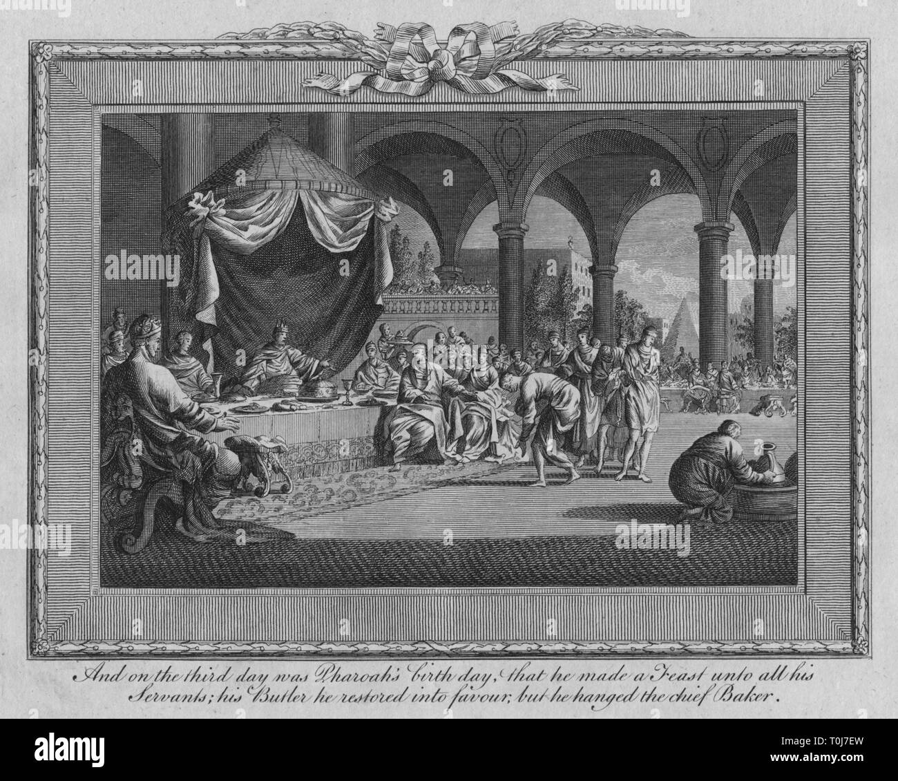 "Et le troisième jour de la naissance de Pharaon day...', fin 17ème-début du 18e siècle. Organisateur : Jan Luyken. Banque D'Images