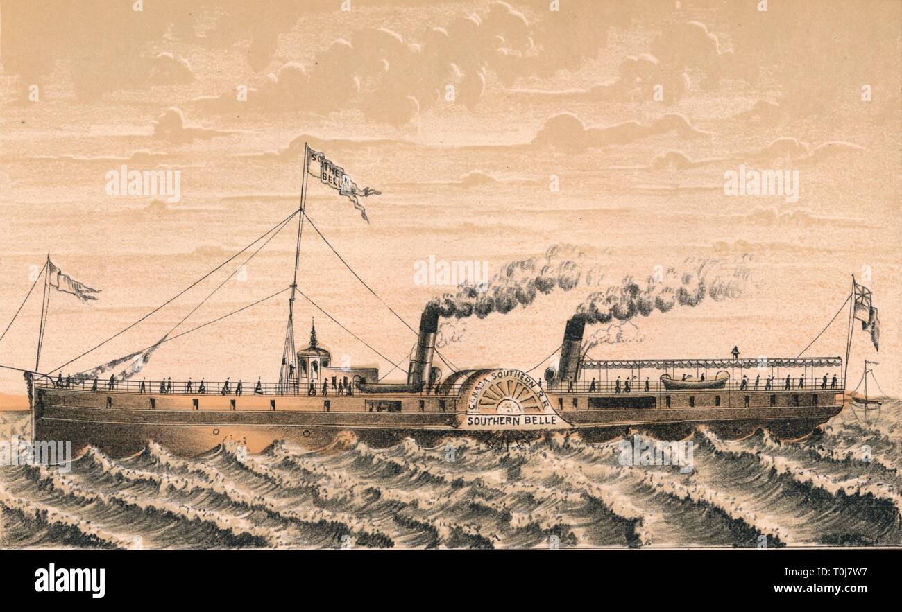 'Southern Belle entre Toronto, Niagara et Buffalo...', mi-fin du xixe siècle. Créateur : Inconnu. Banque D'Images