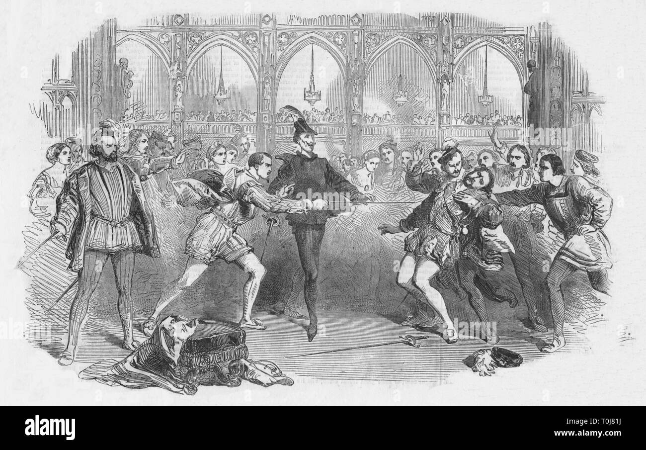 'Scène de Spohr's 'Faust', au Royal Italian Opera', 1852. Créateur : Inconnu. Banque D'Images