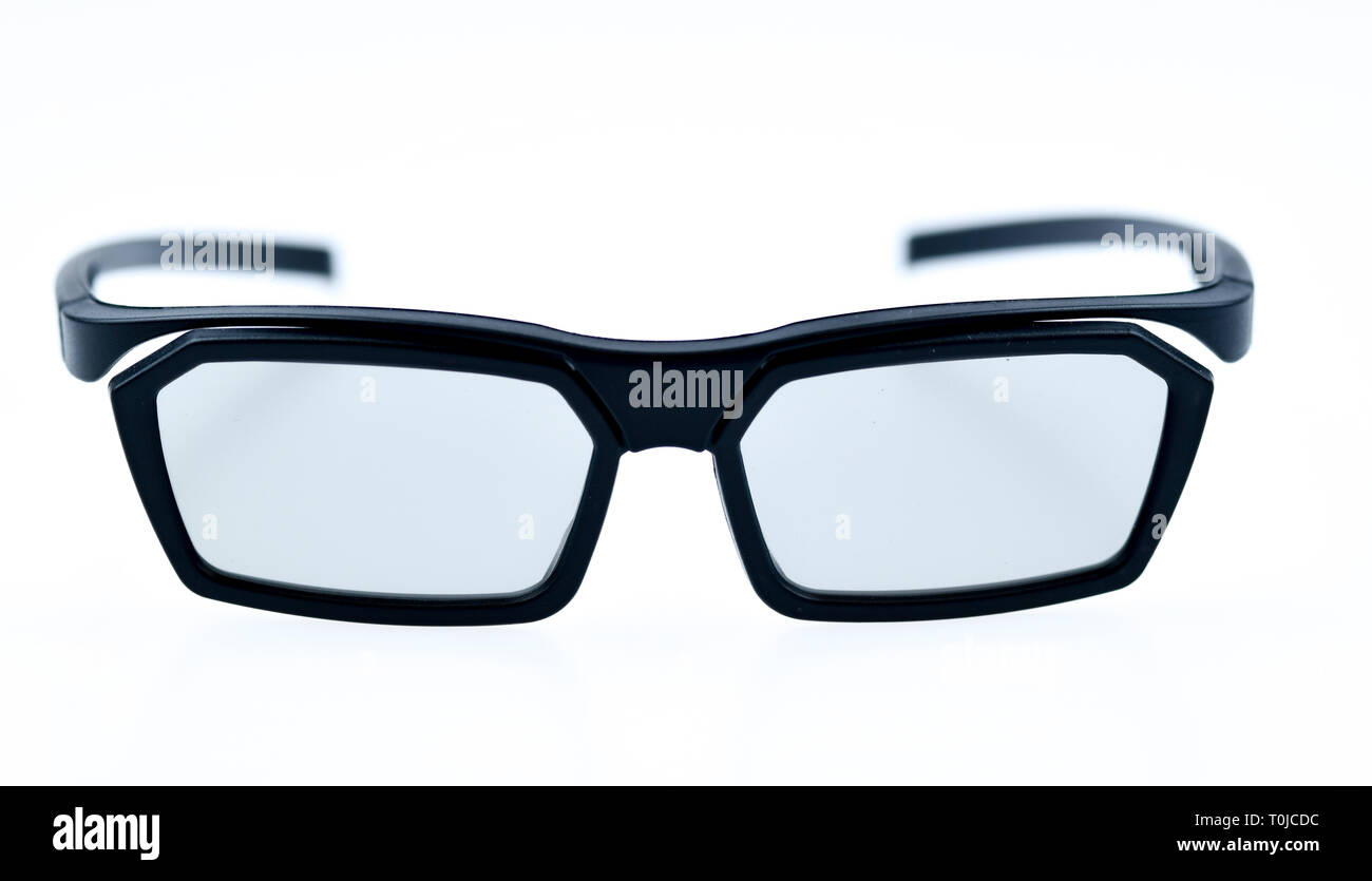La polarisation des verres, 3D Studio 3D Polarizationsbrille, admission, Studioaufnahme Banque D'Images
