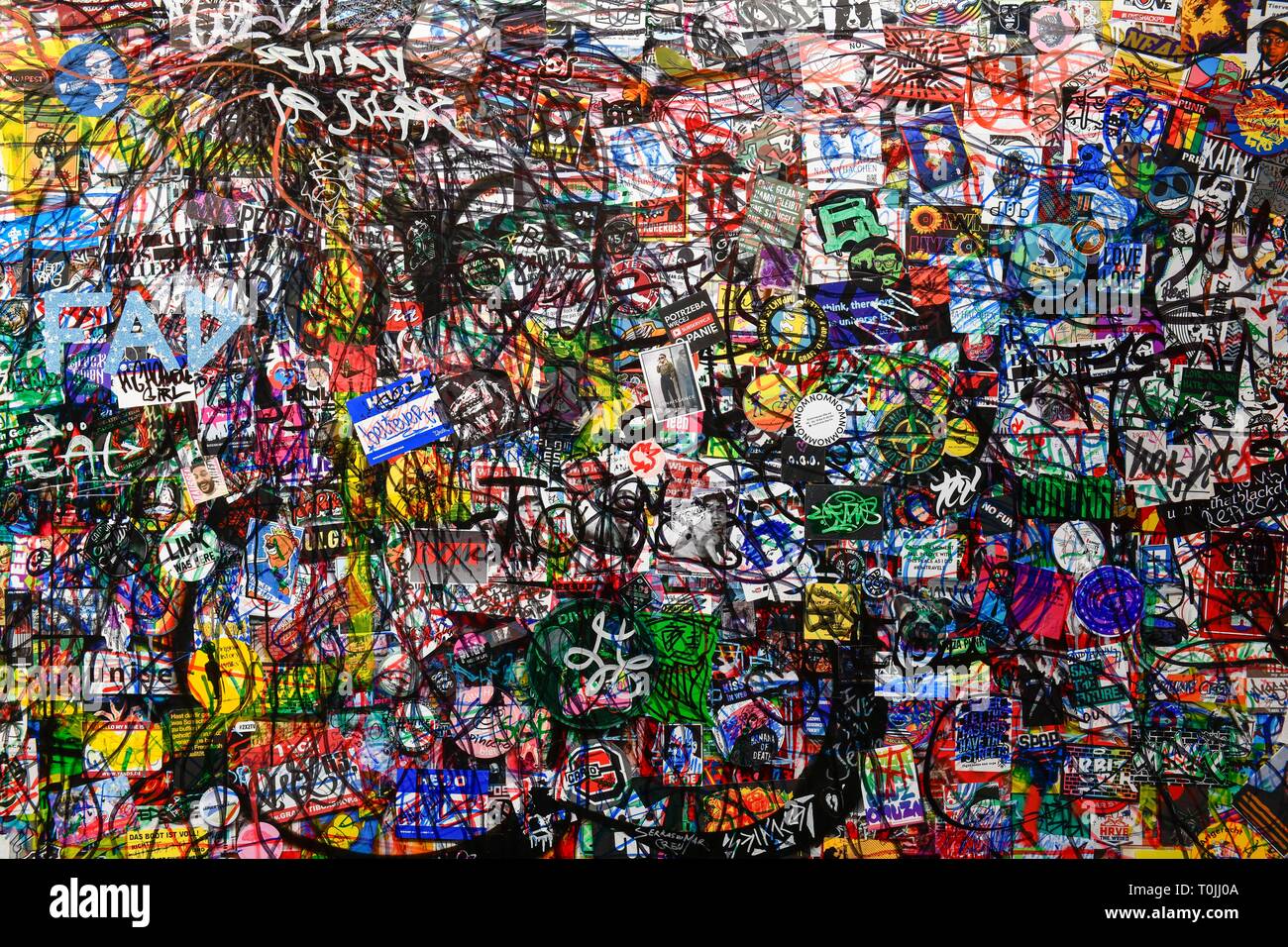 Les graffitis, Streetartmuseum urbain nation Bülowstrasse, beauté,'s Mountain, Berlin, Allemagne, pays urbain, Streetartmuseum, Schöneberg, Deu Bülowstraße Banque D'Images