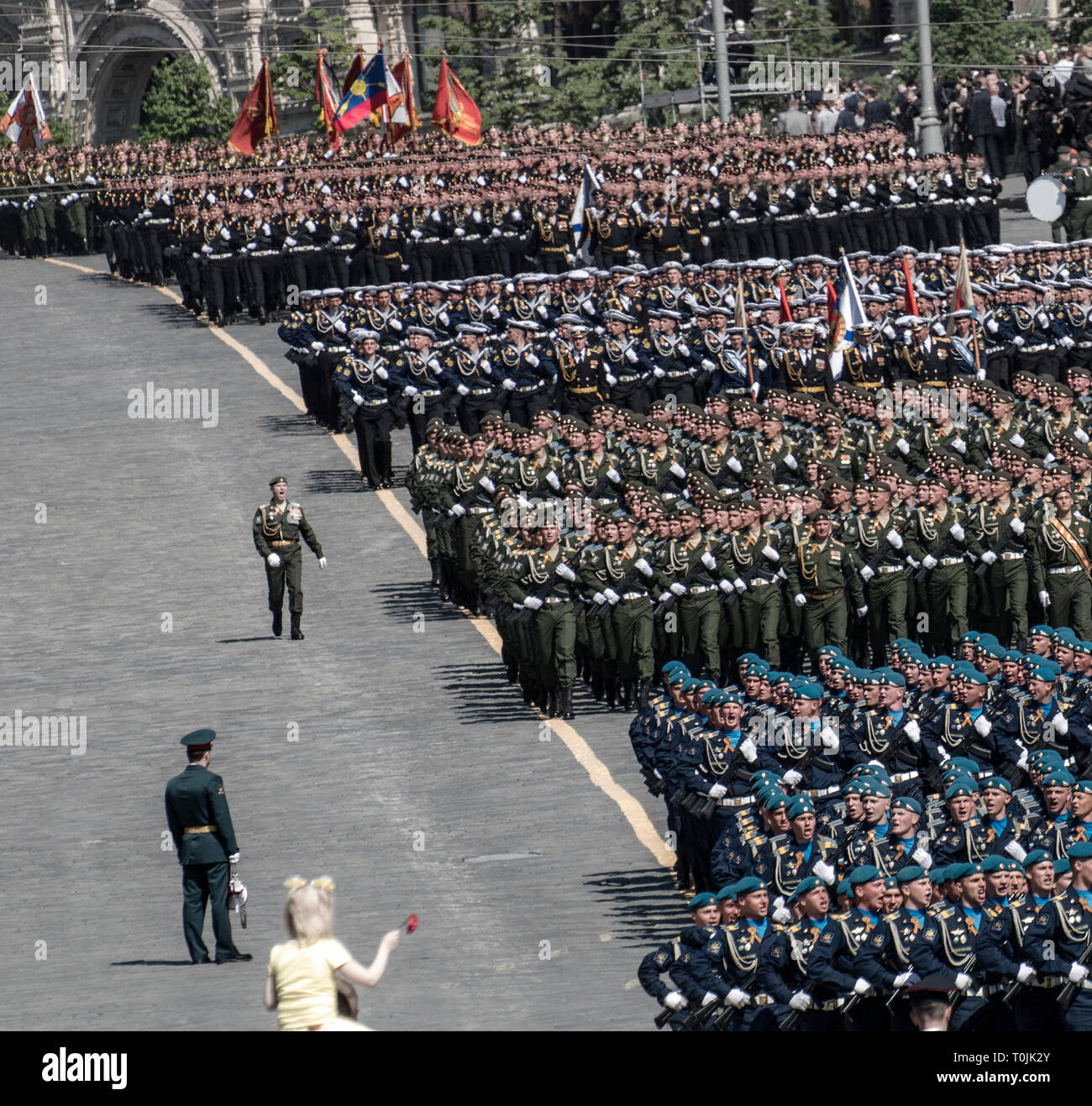 2016 La Russie a marqué 71 ans depuis la fin de la "Grande guerre patriotique". La victoire de Moscou Day Parade. Banque D'Images