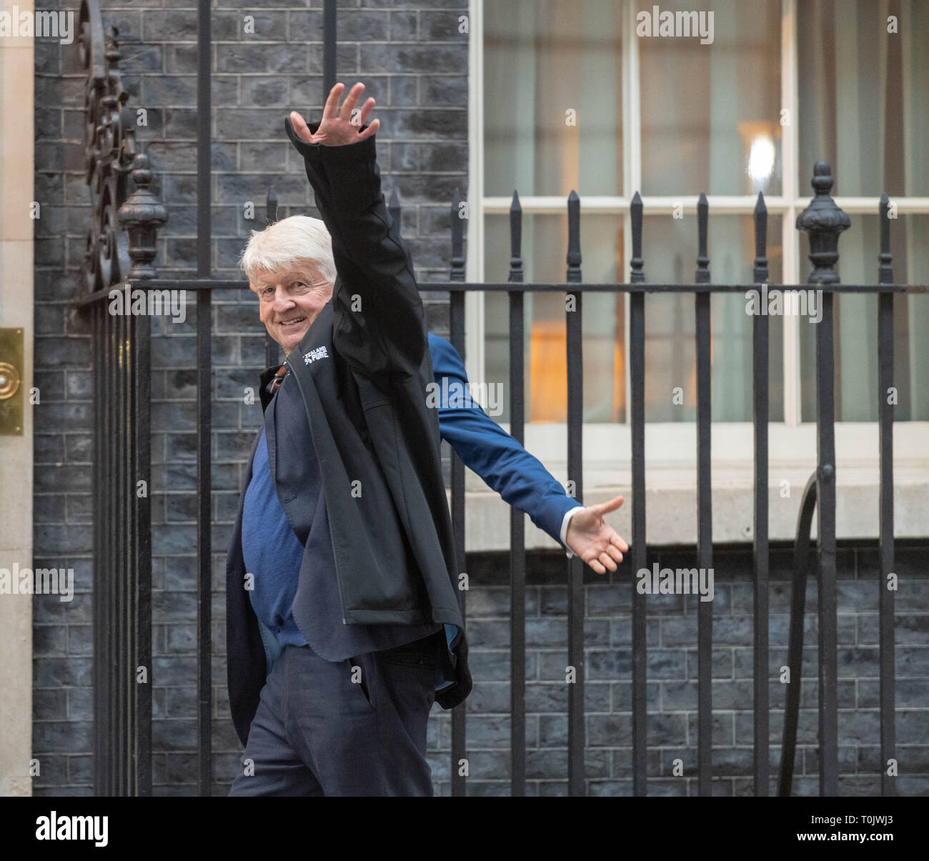 20 mars 2019 Londres, Stanley Johnson arrive au 10 Downing Street pour une réception sur un brexit everning haut de drama, Londres Credit Ian Davidson/Alamy Live News Banque D'Images