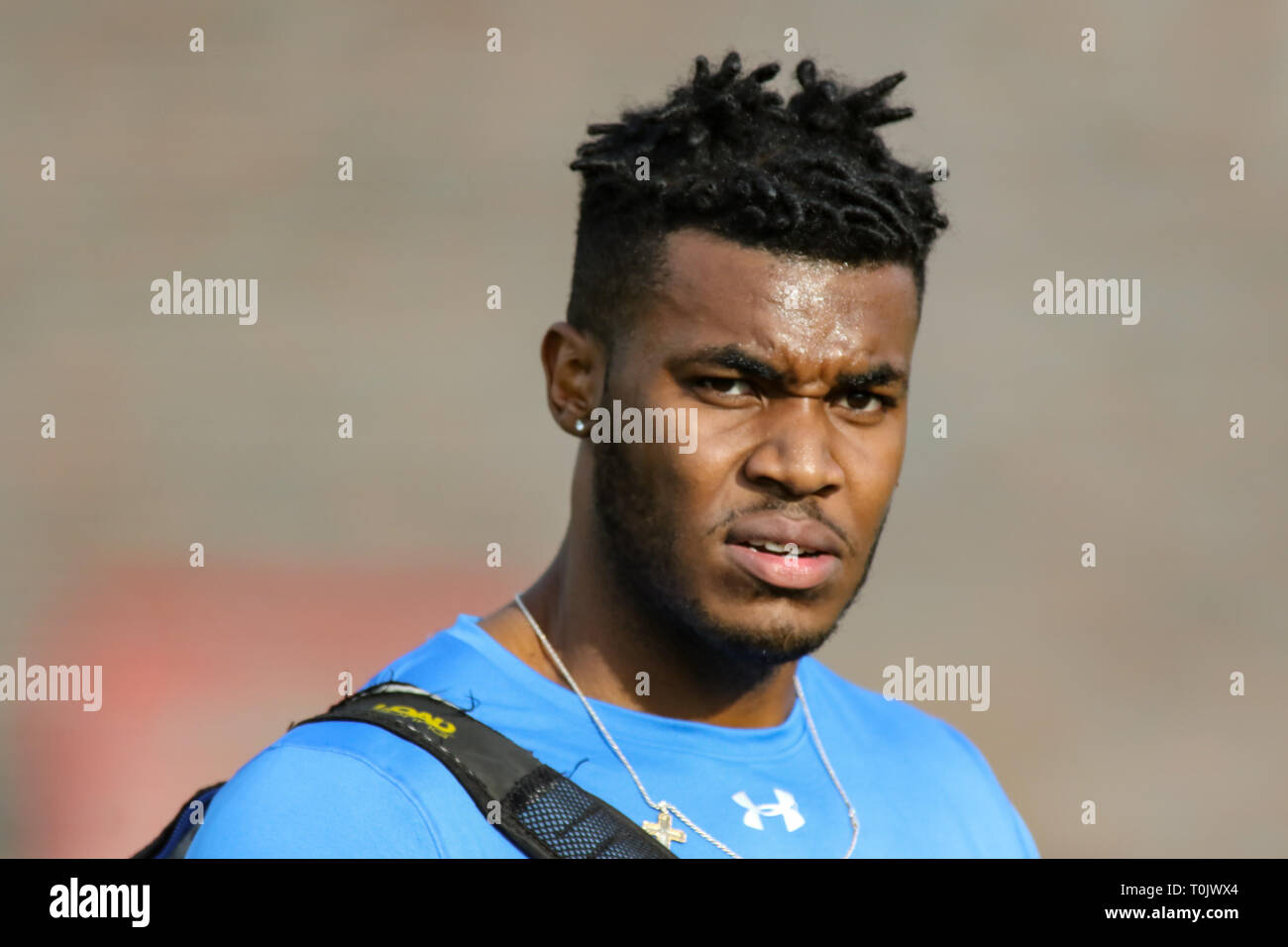 19 mars, 2019.Alex Van Dyke au cours de la journée à l'UCLA Pro 2019 Domaine de Spaulding à Westwood, CA le 19 mars 2019 (Photo par Jevone Moore) Banque D'Images