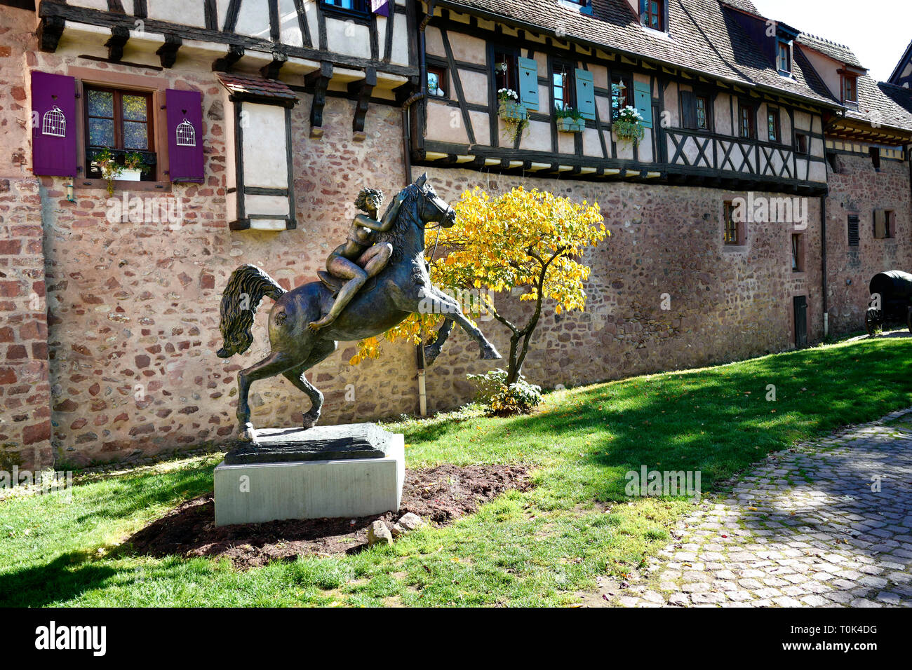 Europe, France, Alsace, Riquewhir. Banque D'Images