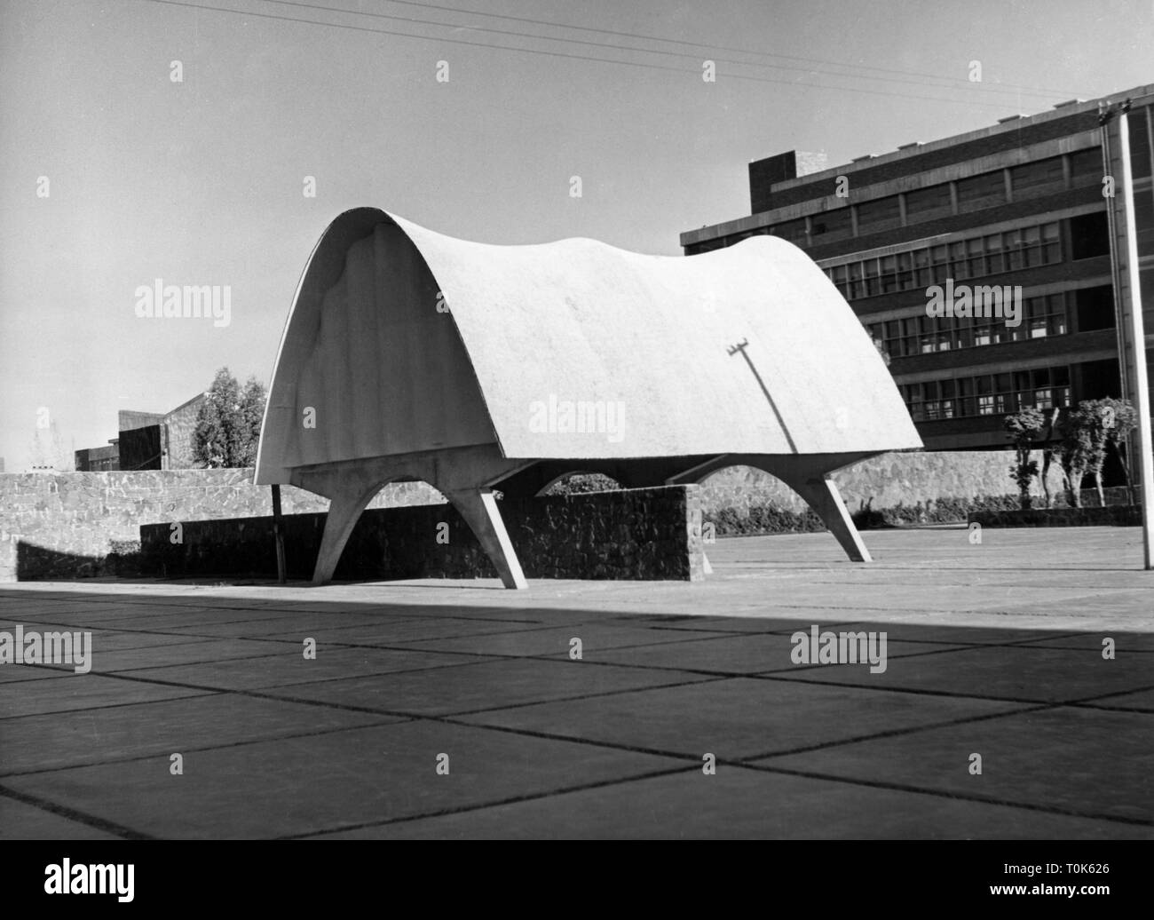 Géographie / voyage, Mexique, Mexico, bâtiments, Université Nationale Autonome du Mexique, détail, vue extérieure, 1960 Additional-Rights Clearance-Info-Not-Available- Banque D'Images