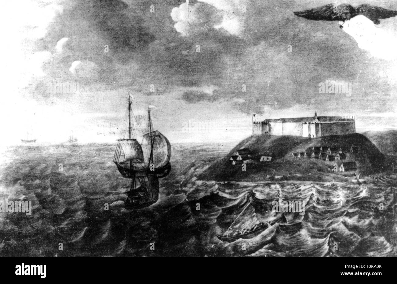 Le colonialisme, l'Afrique, la porte de Gold Coast 1683 - 1717, Additional-Rights Clearance-Info-Not-Available- Banque D'Images