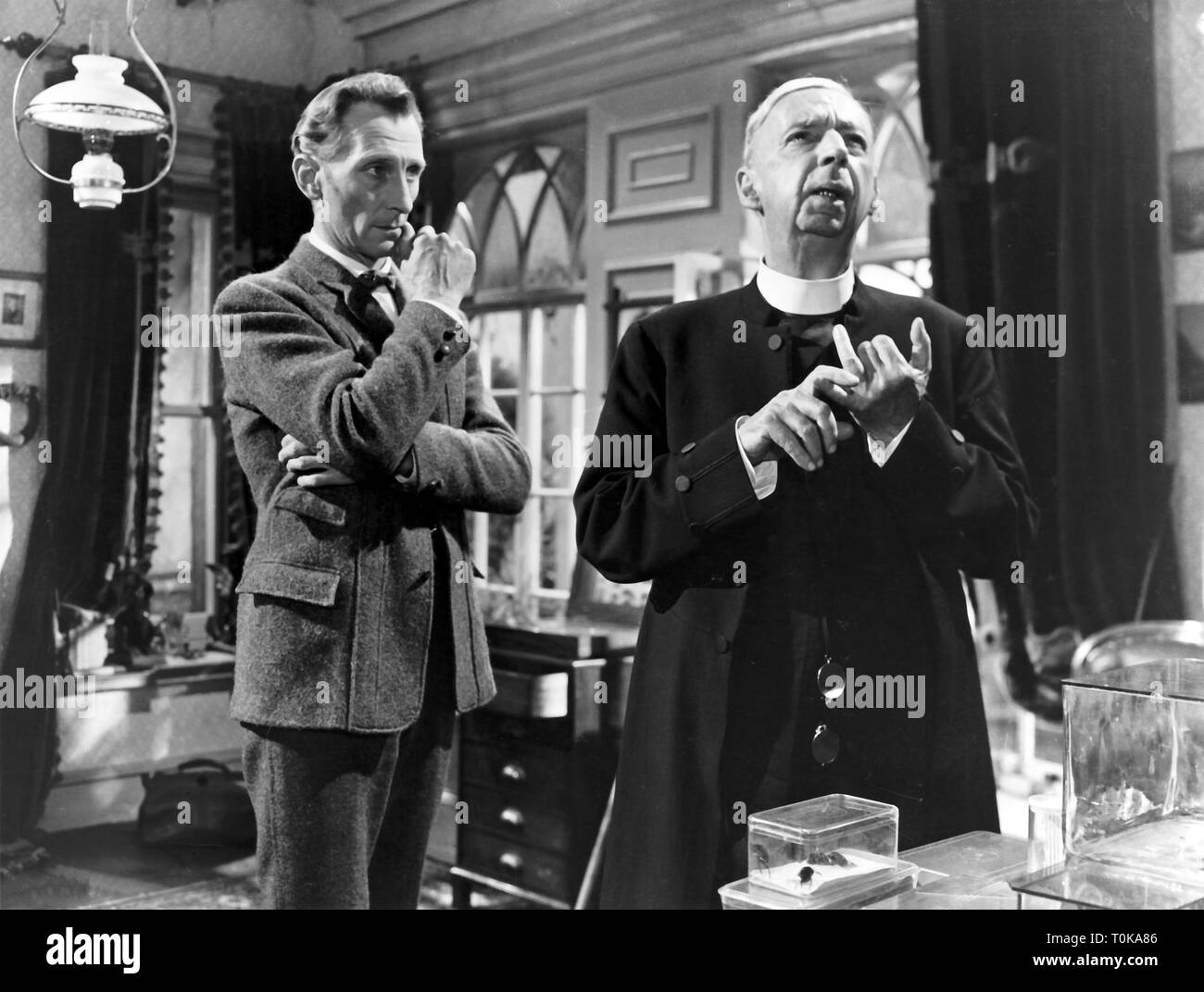 PETER CUSHING, MILES MALLESON, THE HOUND OF THE BASKERVILLES, 1959 Banque D'Images