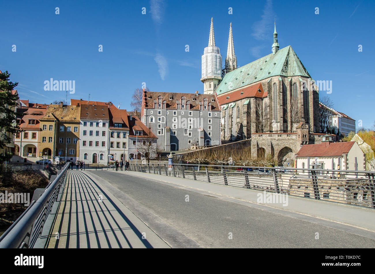 La ville la plus à Görlitz en Allemagne est une ville avec beaucoup d'expérience. La ville est située sur la Neisse de Lusace, en Saxe. Banque D'Images