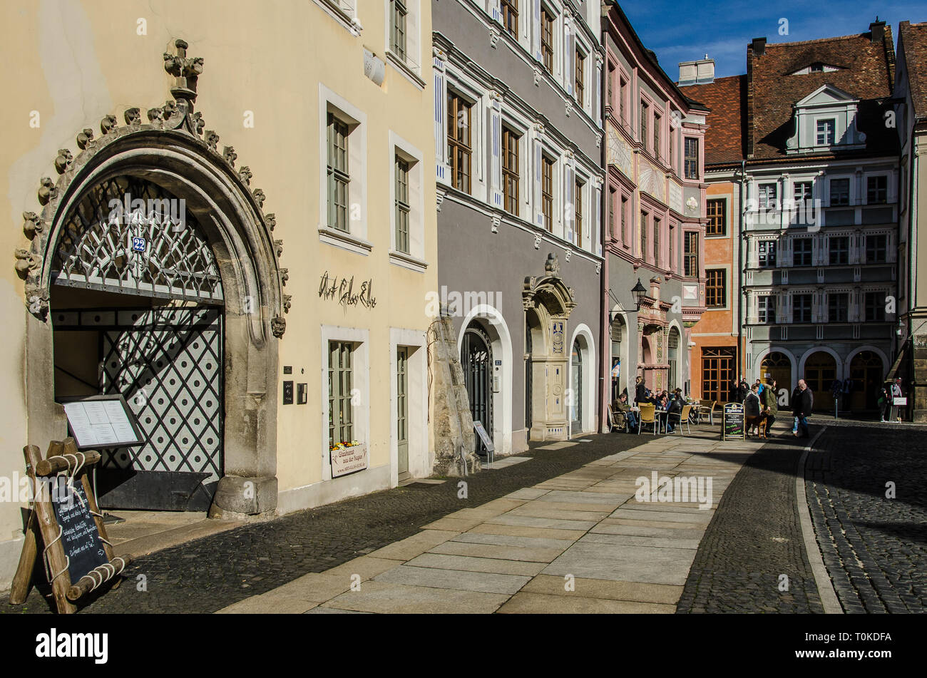 La ville la plus à Görlitz en Allemagne est une ville avec beaucoup d'expérience. La ville est située sur la Neisse de Lusace, en Saxe. Banque D'Images