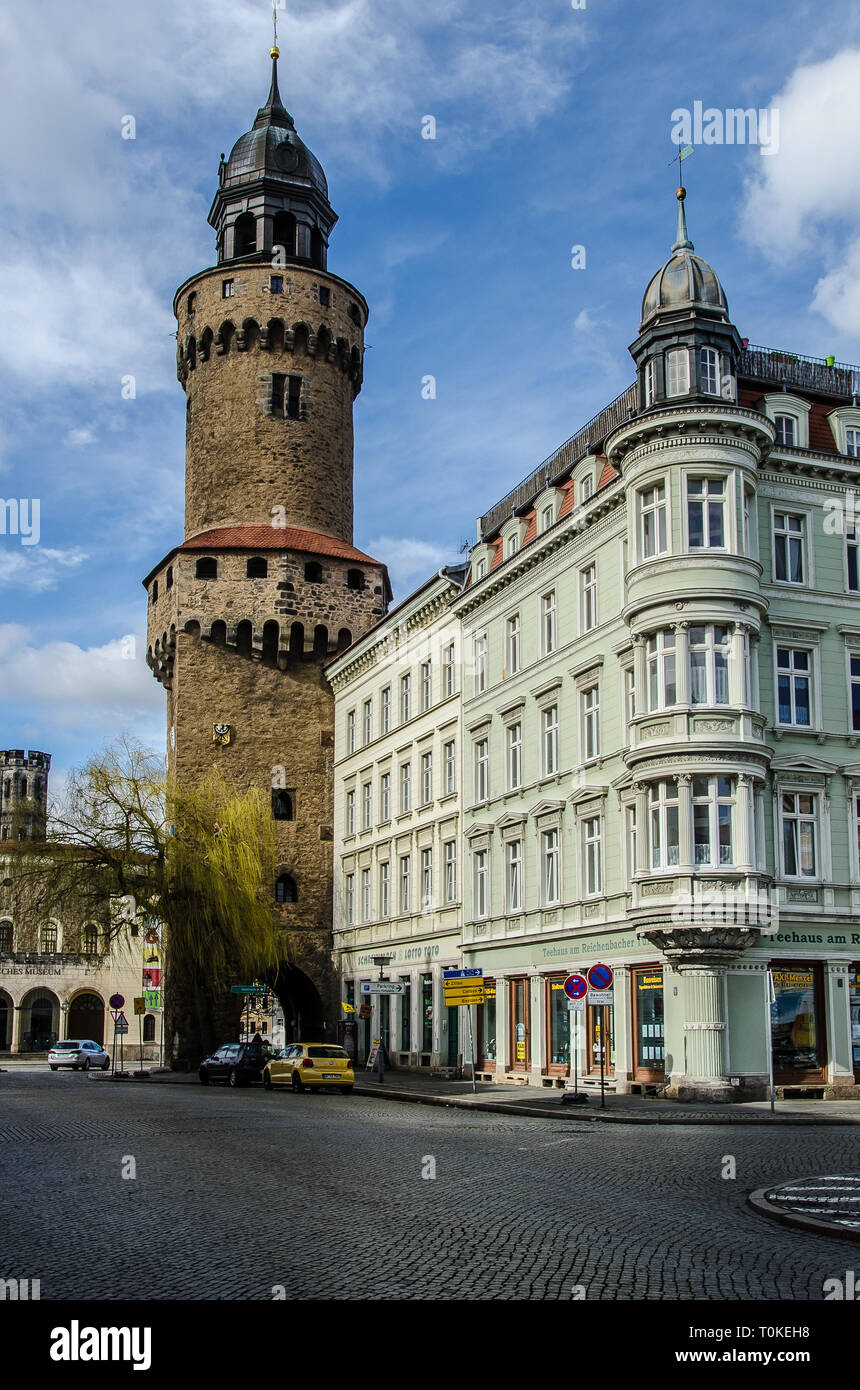 La ville la plus à Görlitz en Allemagne est une ville avec beaucoup d'expérience. La ville est située sur la Neisse de Lusace, en Saxe. Banque D'Images