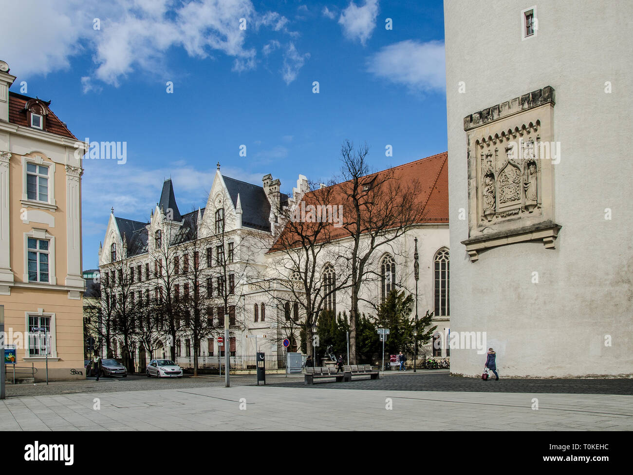 La ville la plus à Görlitz en Allemagne est une ville avec beaucoup d'expérience. La ville est située sur la Neisse de Lusace, en Saxe. Banque D'Images