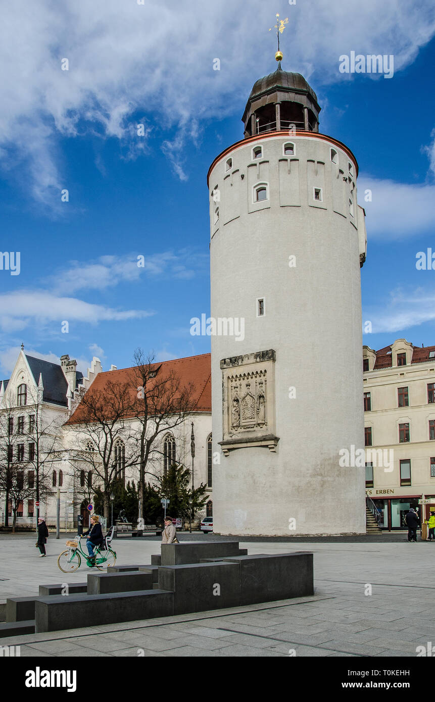 La ville la plus à Görlitz en Allemagne est une ville avec beaucoup d'expérience. La ville est située sur la Neisse de Lusace, en Saxe. Banque D'Images