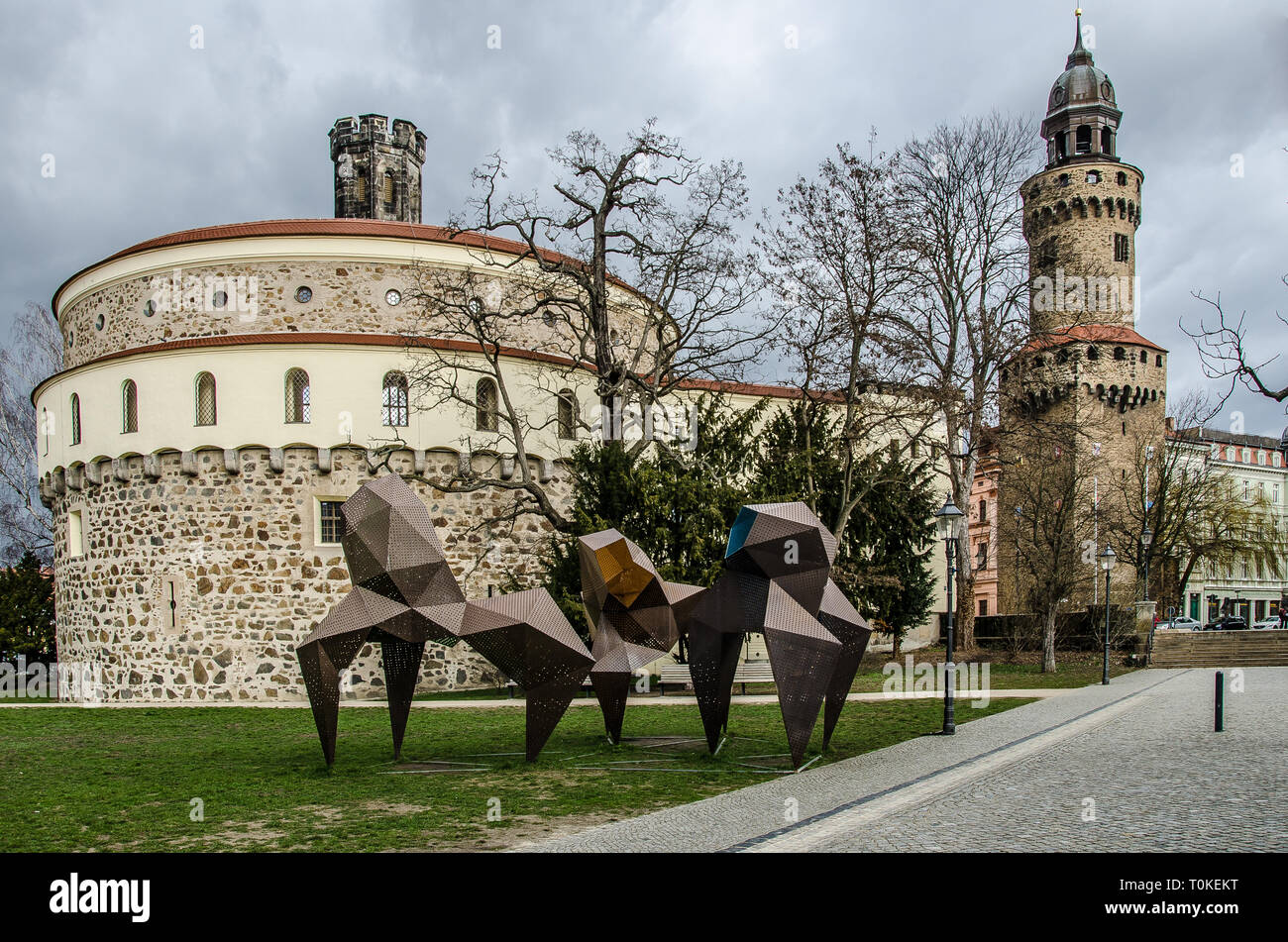 La ville la plus à Görlitz en Allemagne est une ville avec beaucoup d'expérience. La ville est située sur la Neisse de Lusace, en Saxe. Banque D'Images