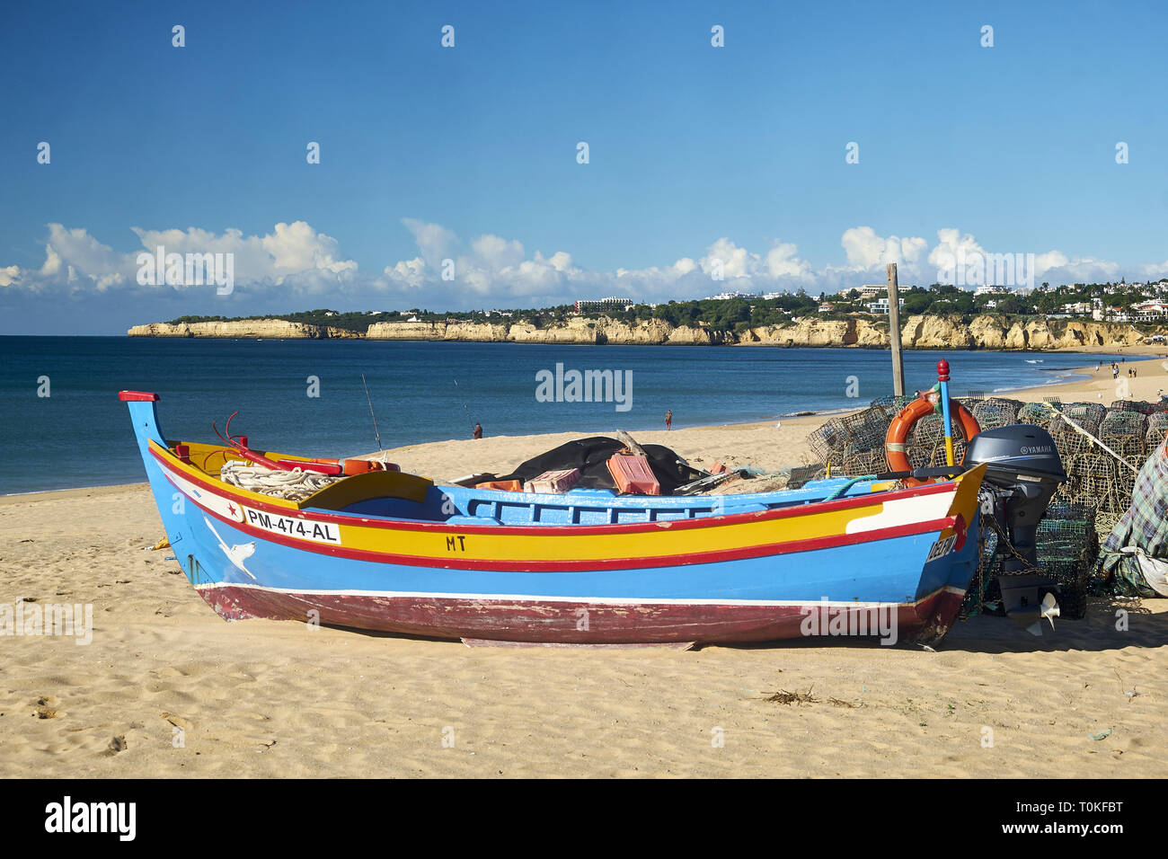Bateau de pêche à Armação de Pera, Faro, Portugal Banque D'Images
