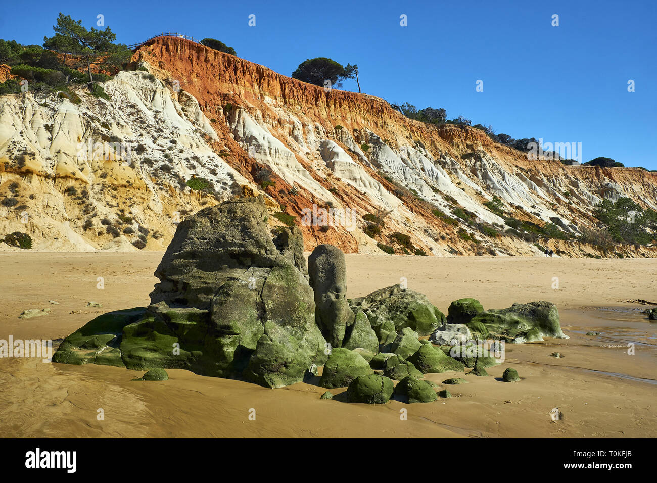 Praia da Falésia (Praia das Belharucas Barranco), Vilamoura, Quarteira, Faro, Algarve, Portugal Banque D'Images