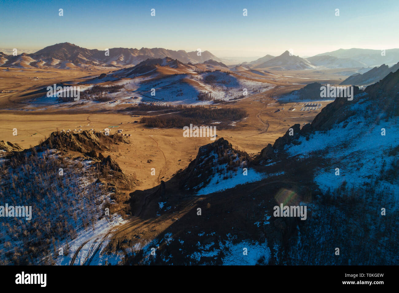 La Suisse, mongole, Parc National de Gorkhi-Terelj en Mongolie Banque D'Images