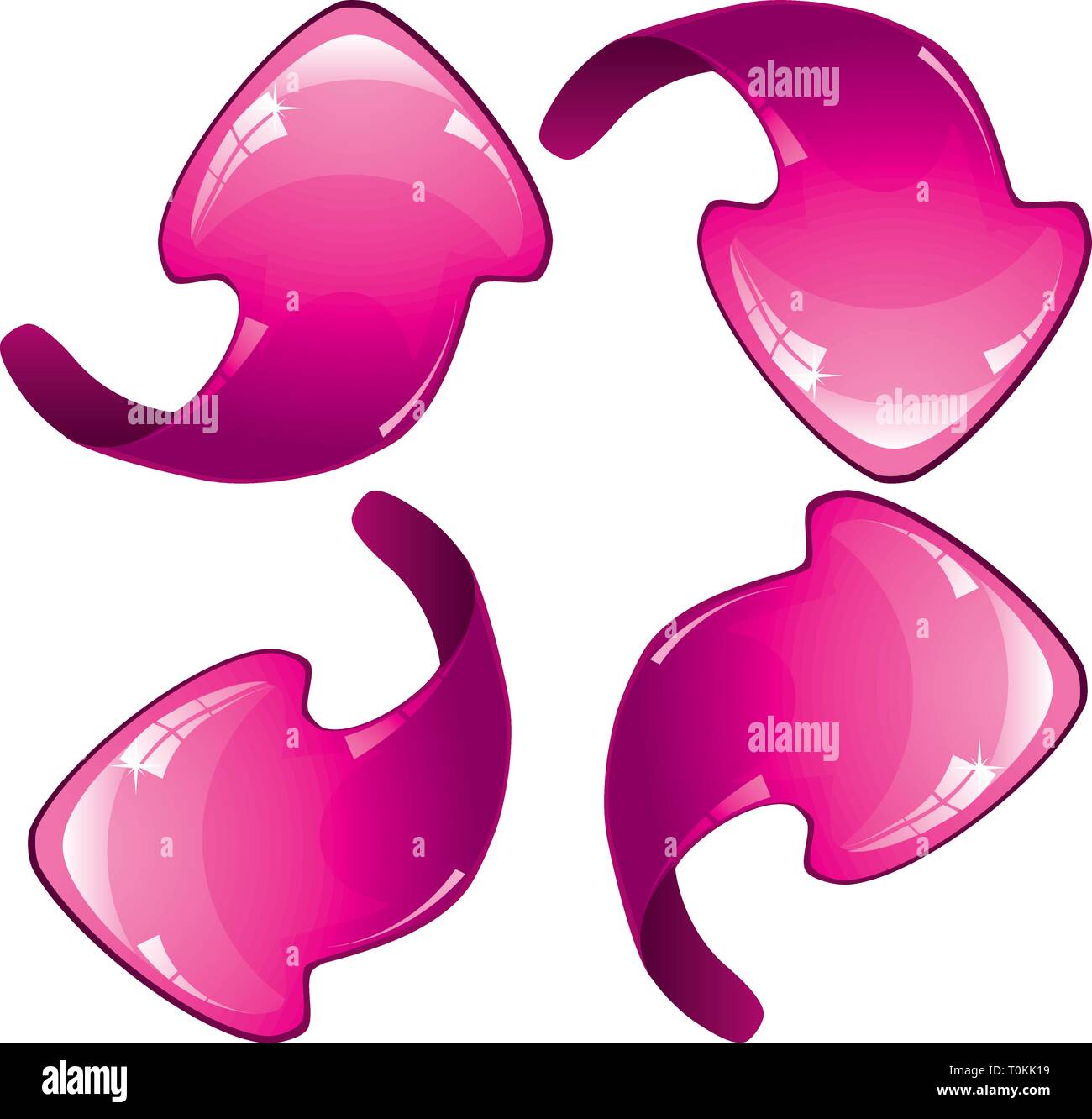 Jeu de flèches pink, vector illustration Illustration de Vecteur