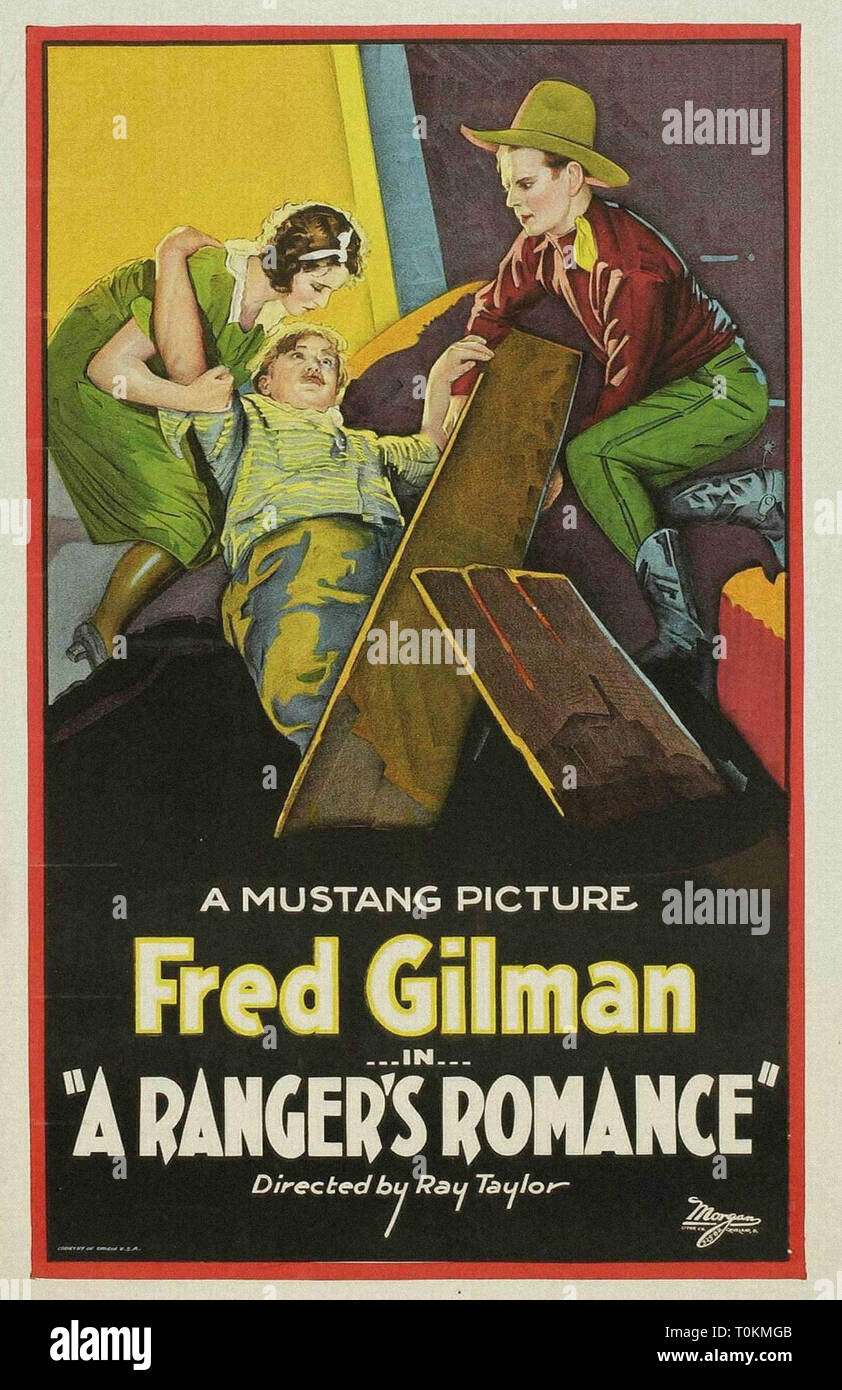 Un Ranger romantique - Vintage pré code silent movie poster Banque D'Images
