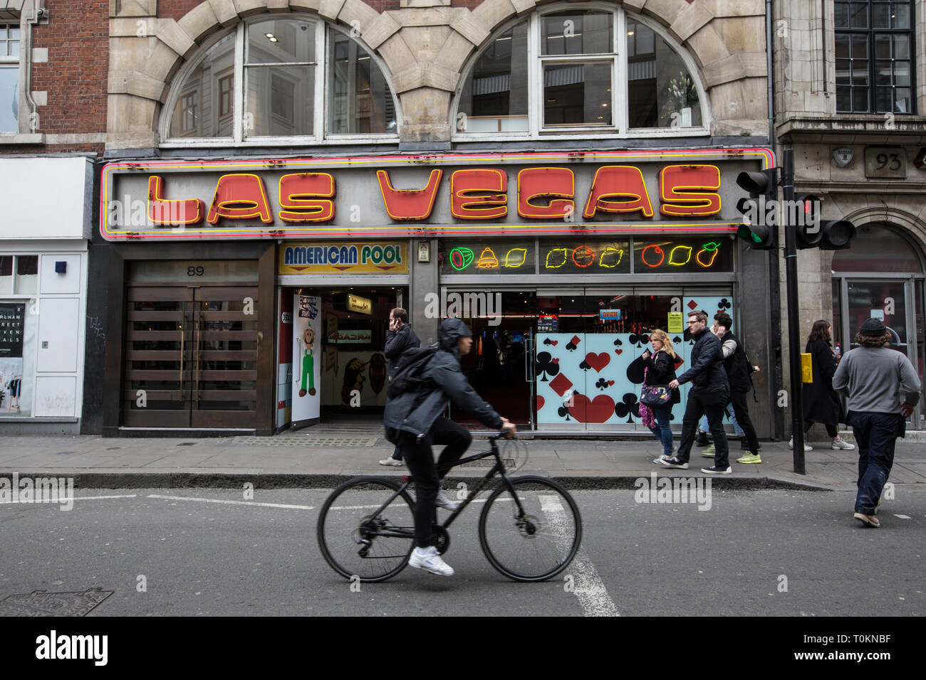 Las Vegas de jeux électroniques, Wardour Street, Soho, Londres, Angleterre , Royaume-Uni Banque D'Images