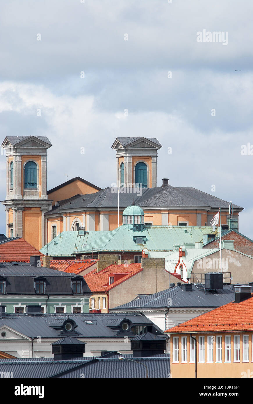 Église Fredrikskyran baroque (Fredrik) construit 1720 à 1744 conçu par Nicodème Tessin le jeune sur l'île Trosso répertoriés par l'UNESCO au Patrimoine Mondial de l'i Banque D'Images