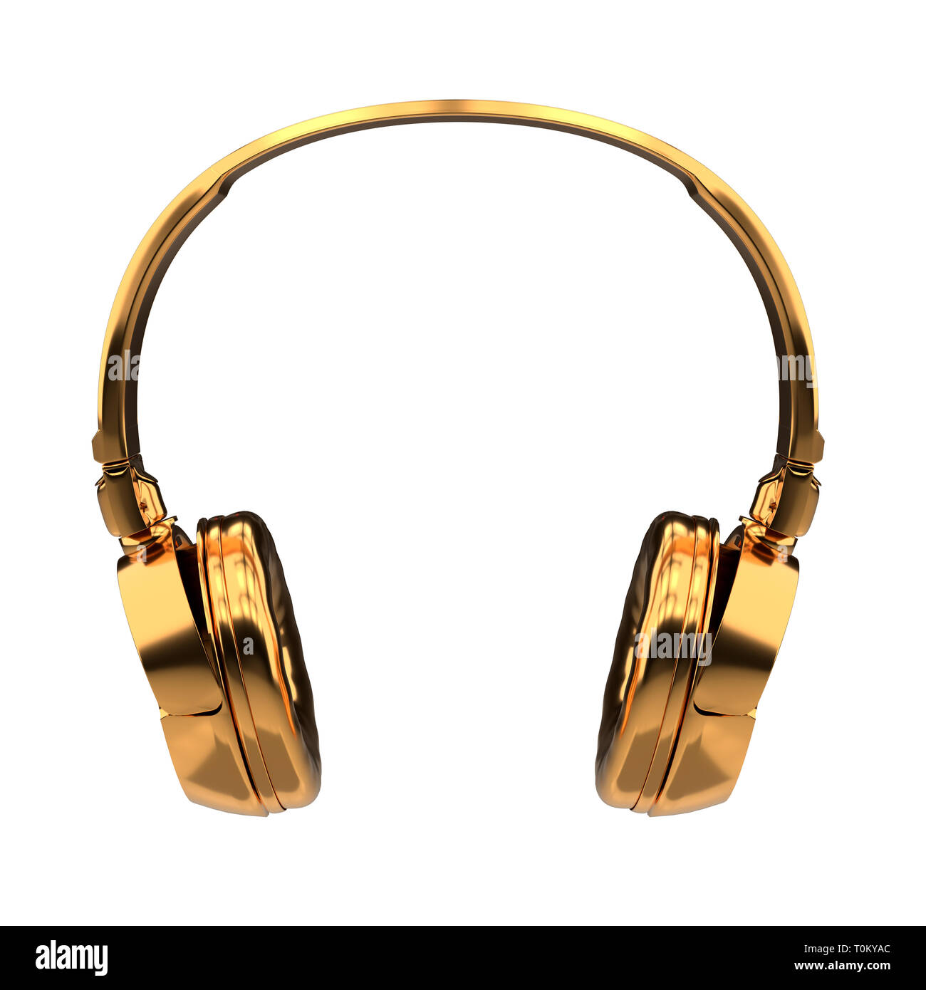 Casque d'or sur fond blanc Banque D'Images