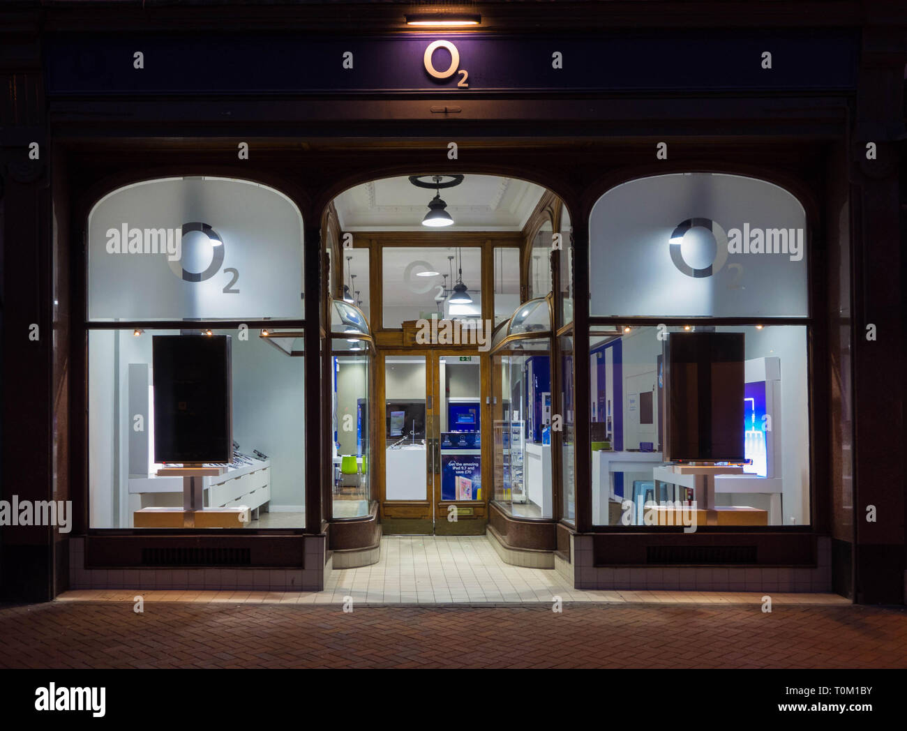 O2 store dans Hereford England UK. Février 2019 Banque D'Images
