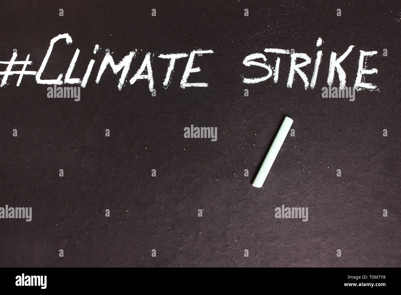 Le climat, grève hashtag de démonstration, dans la défense de la nature, la planète Terre. Eco concept Banque D'Images