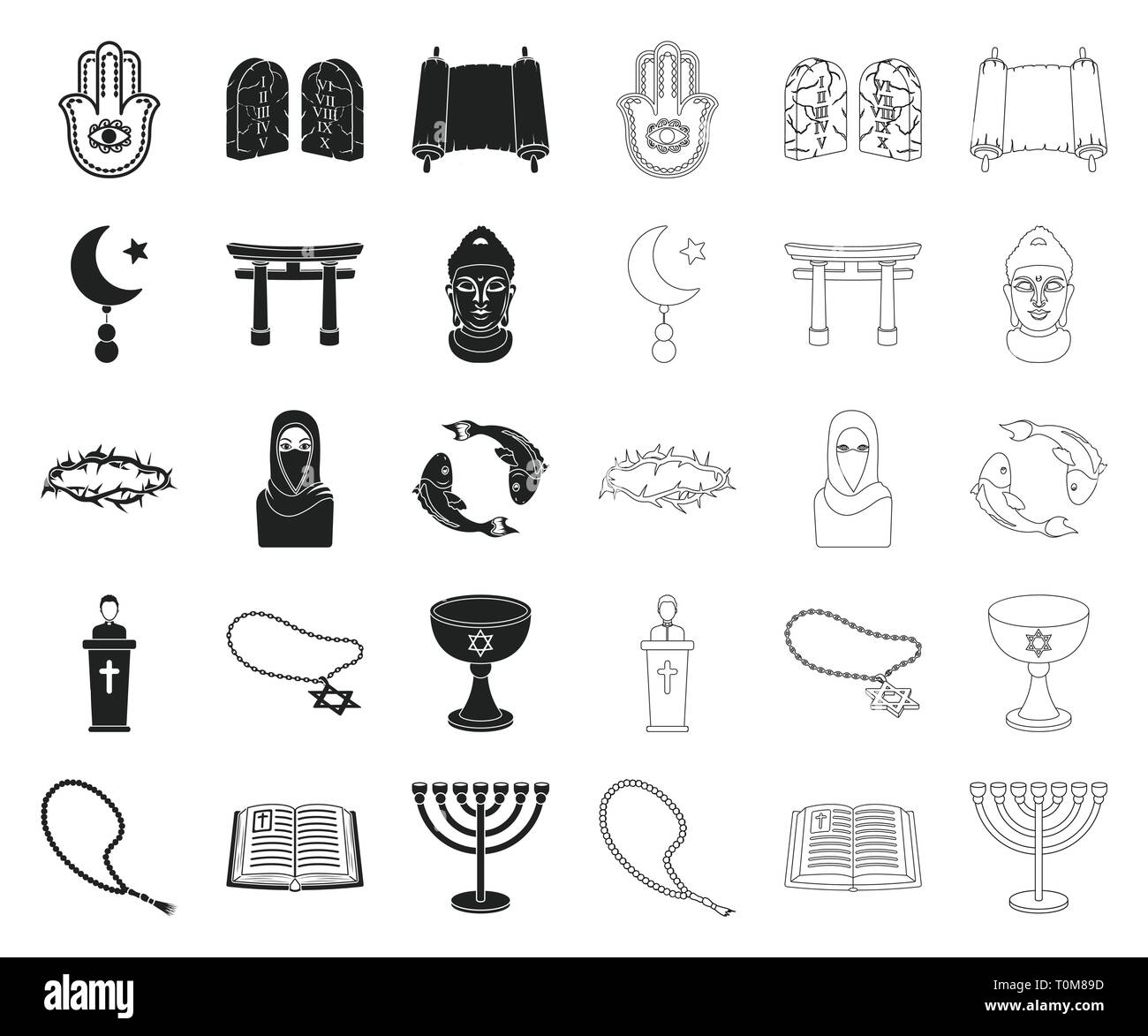 L'art,accessoires,perles, bible,Black,contours,bouddha,christian,christianisme,collection,commandements confession,croissant,couronne,coupe,,david,design,foi,poissons,icône,hamsa,illustration,islam,isolé,islamique,le judaïsme,logo,koi,menorah,niqab,la prière,prêtre,religion,rite,rosaire,set,culte,signer,star,cote,tanakh,10,épines,torii vecteur,web,vin,vecteurs vecteur culte , Illustration de Vecteur
