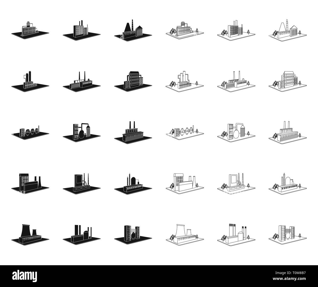 Black,contours,blast,des,entreprises,chimie,chimiques,collection,entreprise,vous,construction,complexe,design,génie,enrichissement matériel,entreprise,vente,installation,four,illustration,isolé,industrie,logo,manufacture isométrique,fabrication,métallurgie mines,usine,locaux,traitement,production,recyclage,,réservoir,set,magasin,structure,structures,signe symbole,territoire,tour,trompette,web,vecteur,atelier,vecteurs vecteur , Illustration de Vecteur