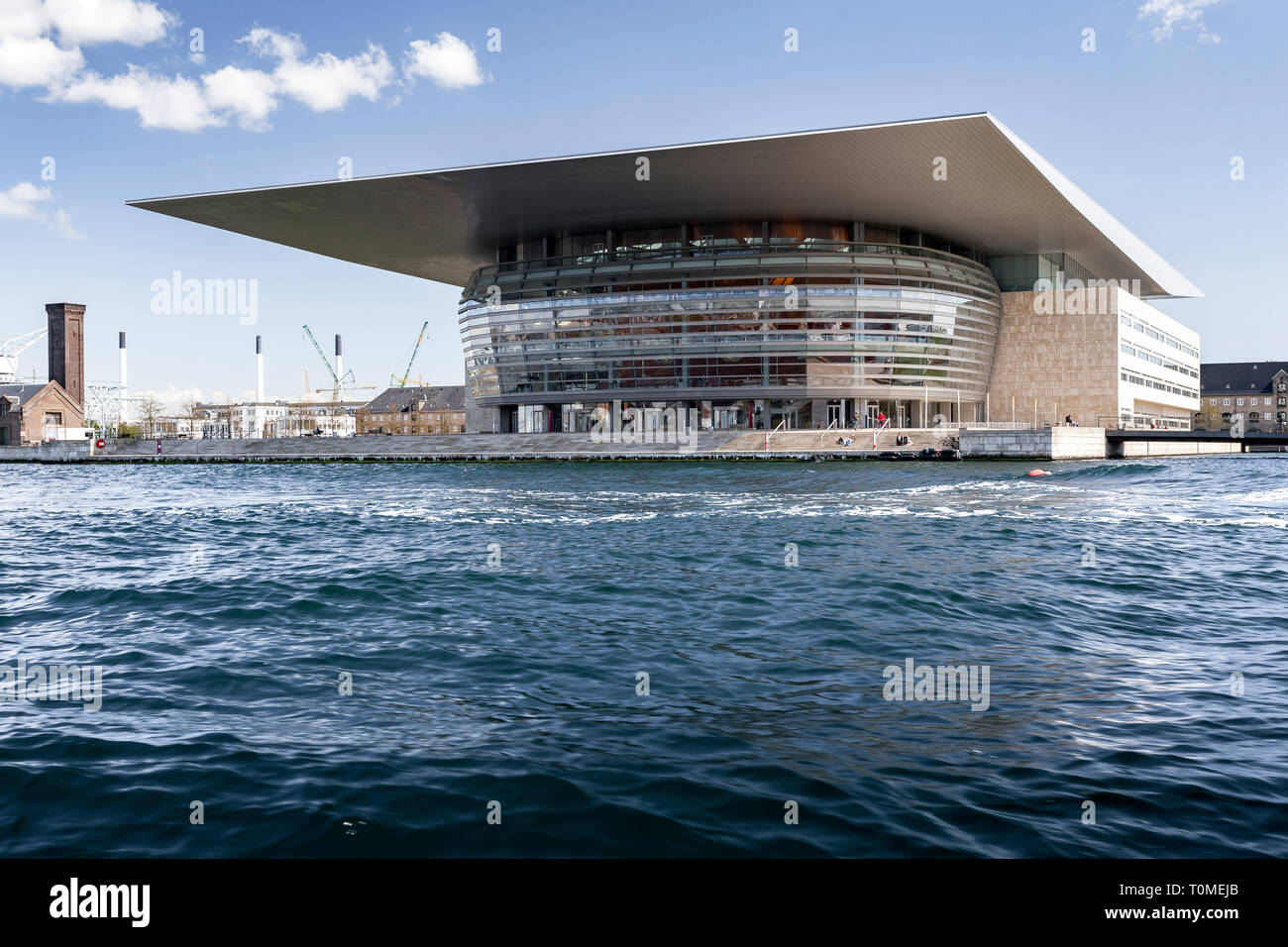 Royal Opera House, à l'Opéra National le canal interne, construit par Henning Larsen, Holmen, Copenhague, Danemark Banque D'Images