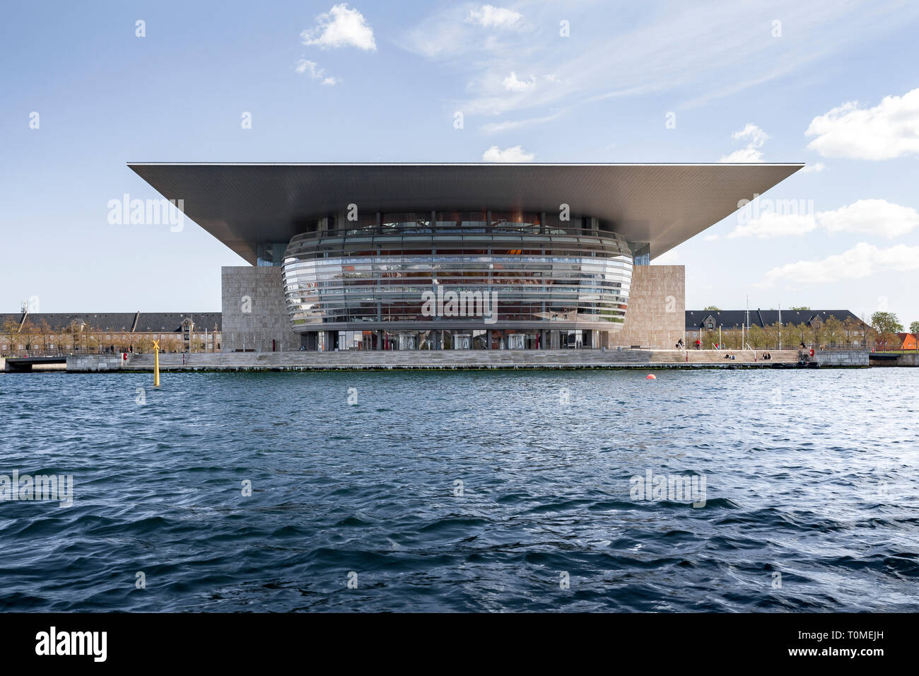 Royal Opera House, à l'Opéra National le canal interne, construit par Henning Larsen, Holmen, Copenhague, Danemark Banque D'Images