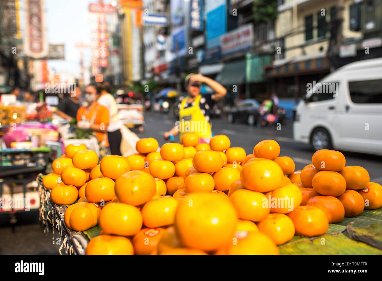 Marché en Chianatown, Bangkok, Thaïlande Banque D'Images