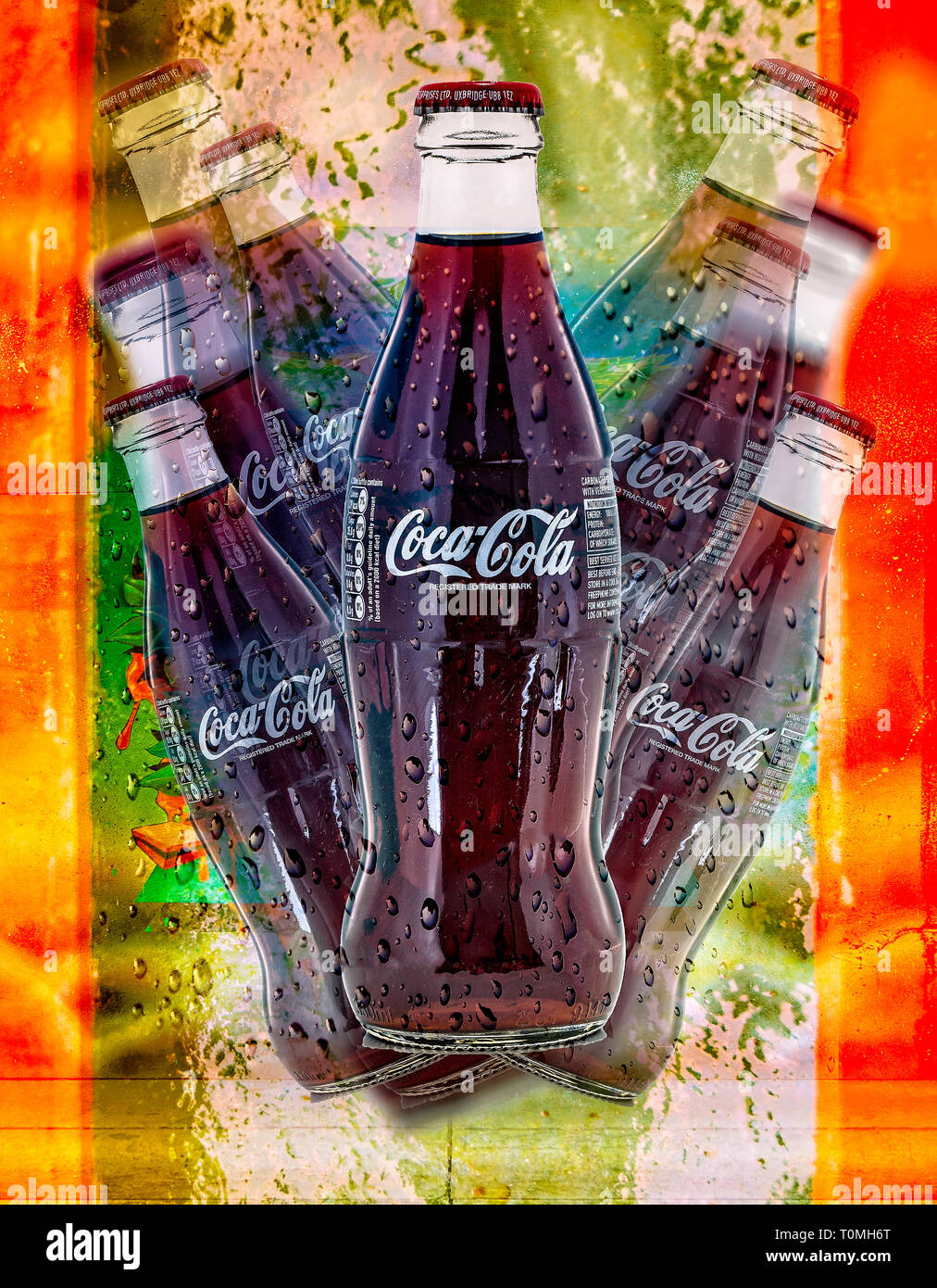 SWINDON, Royaume-Uni - 15 mars 2019 : Coca-Cola retro pop art Banque D'Images