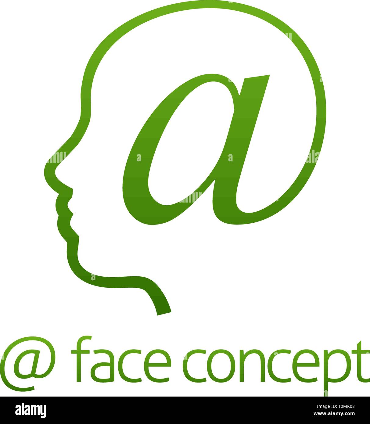 Lors de l'inscription Concept Face Profil Illustration de Vecteur