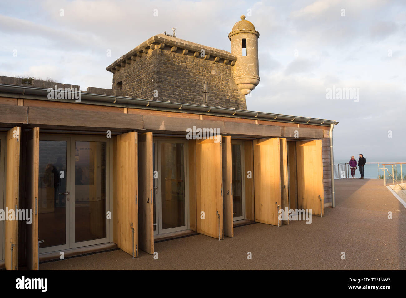 Château de Durlston visitor centre, shop, café et galerie de Durlston Country Park. Swanage, Dorset, UK. Banque D'Images