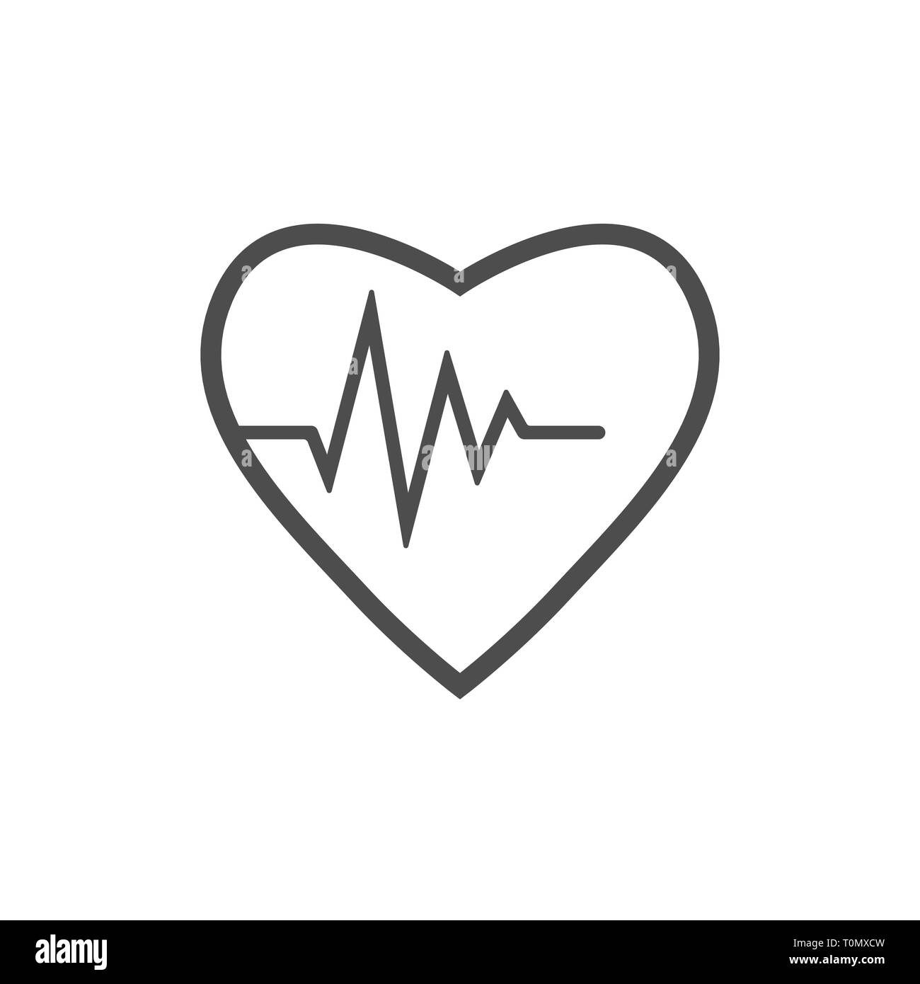 Cardio, cœur, battement de coeur illustration vecteur icône télévision Illustration de Vecteur