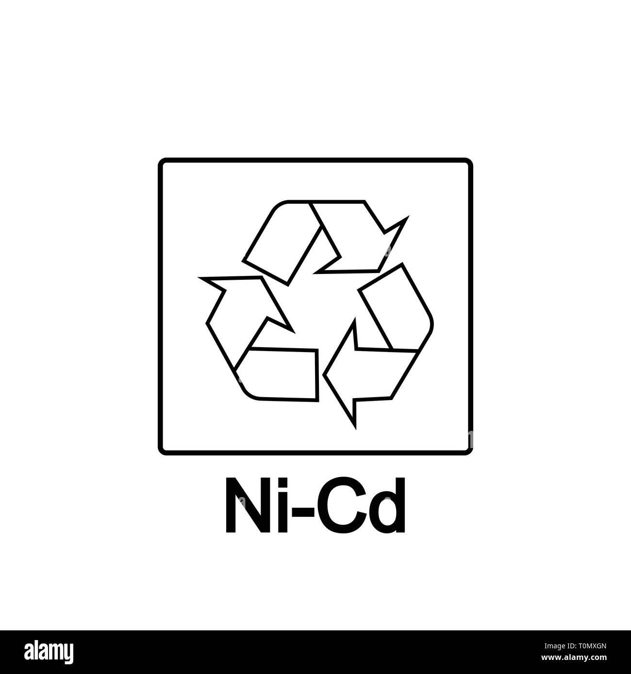 Le recyclage des piles, pile au nickel-cadmium, vector illustration Image  Vectorielle Stock - Alamy