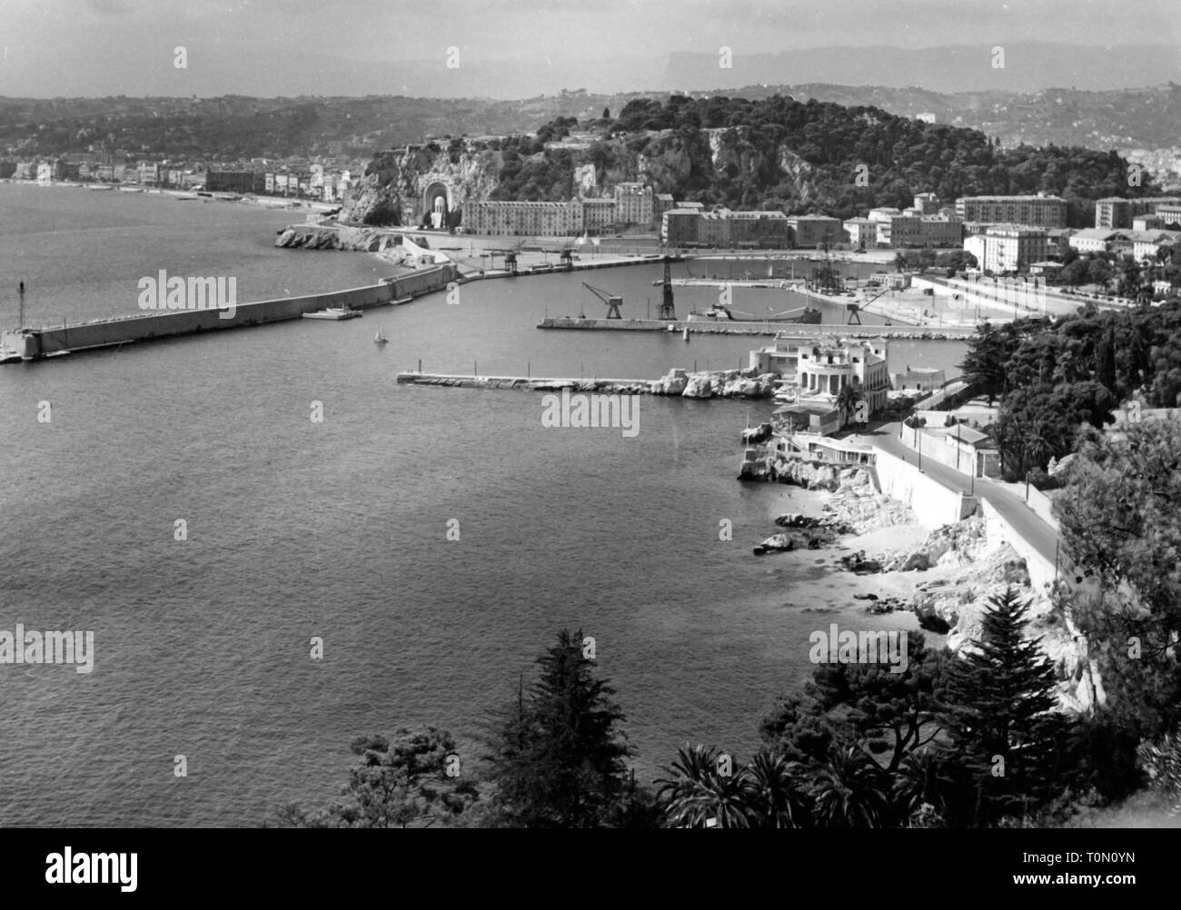 Géographie / voyages, France, Menton, port, sommaire, 1950 Additional-Rights Clearance-Info-Not-Available- Banque D'Images