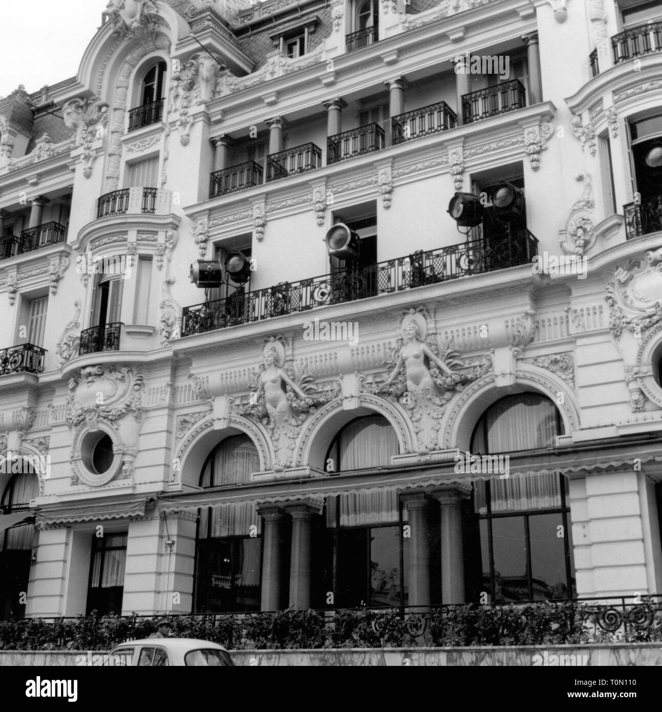 Géographie / billet, Monaco, les bâtiments, l'Hôtel de Paris, vue extérieure, 1960 Additional-Rights Clearance-Info,--Not-Available Banque D'Images